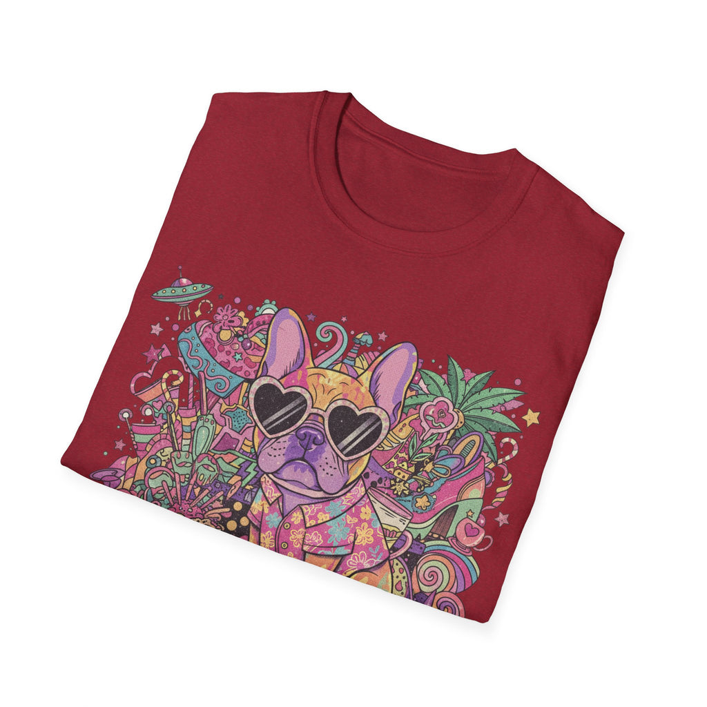 Chill As Fuck French Bulldog T-Shirt — Retro Psychedelic Pet Graphic Tee