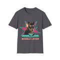 Noodle Lover Cat T-Shirt — Retro Kawaii Ramen Graphic Tee