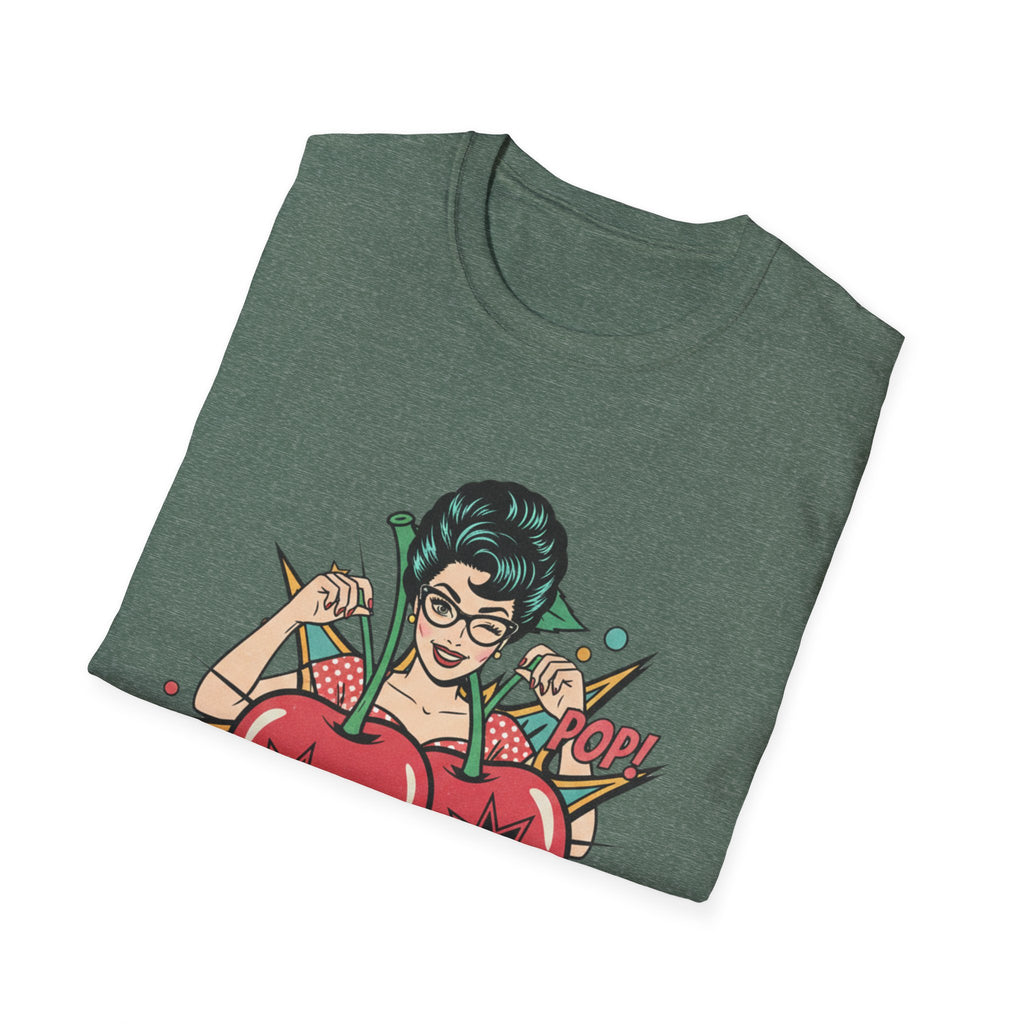 Popped It Graphic T-Shirt — Retro Pinup Cherry Pop Art Tee