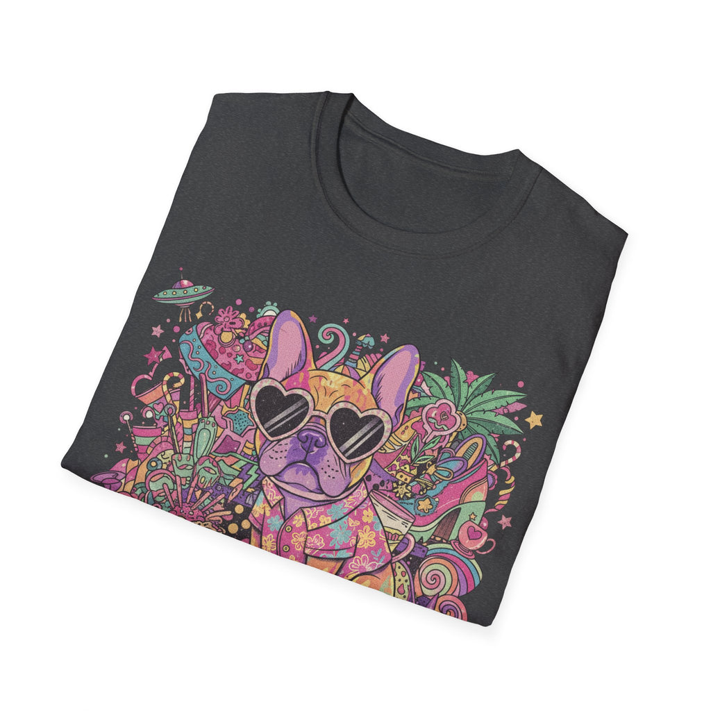Chill As Fuck French Bulldog T-Shirt — Retro Psychedelic Pet Graphic Tee