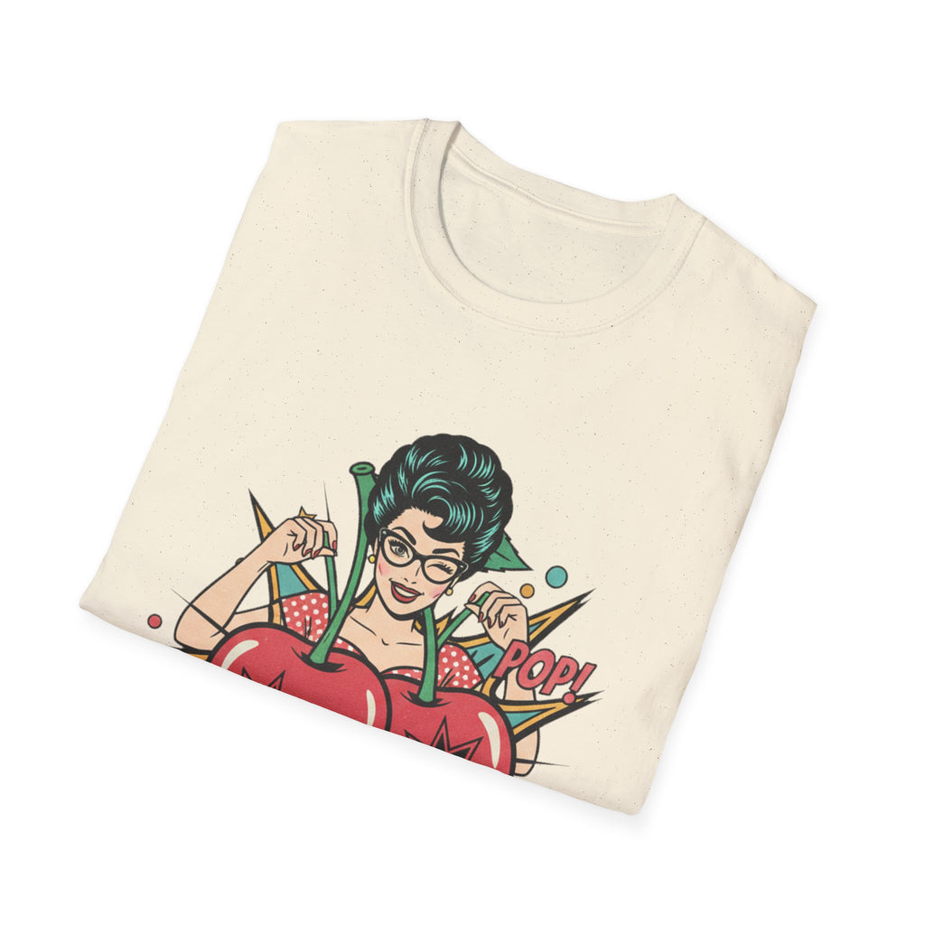 Popped It Graphic T-Shirt — Retro Pinup Cherry Pop Art Tee
