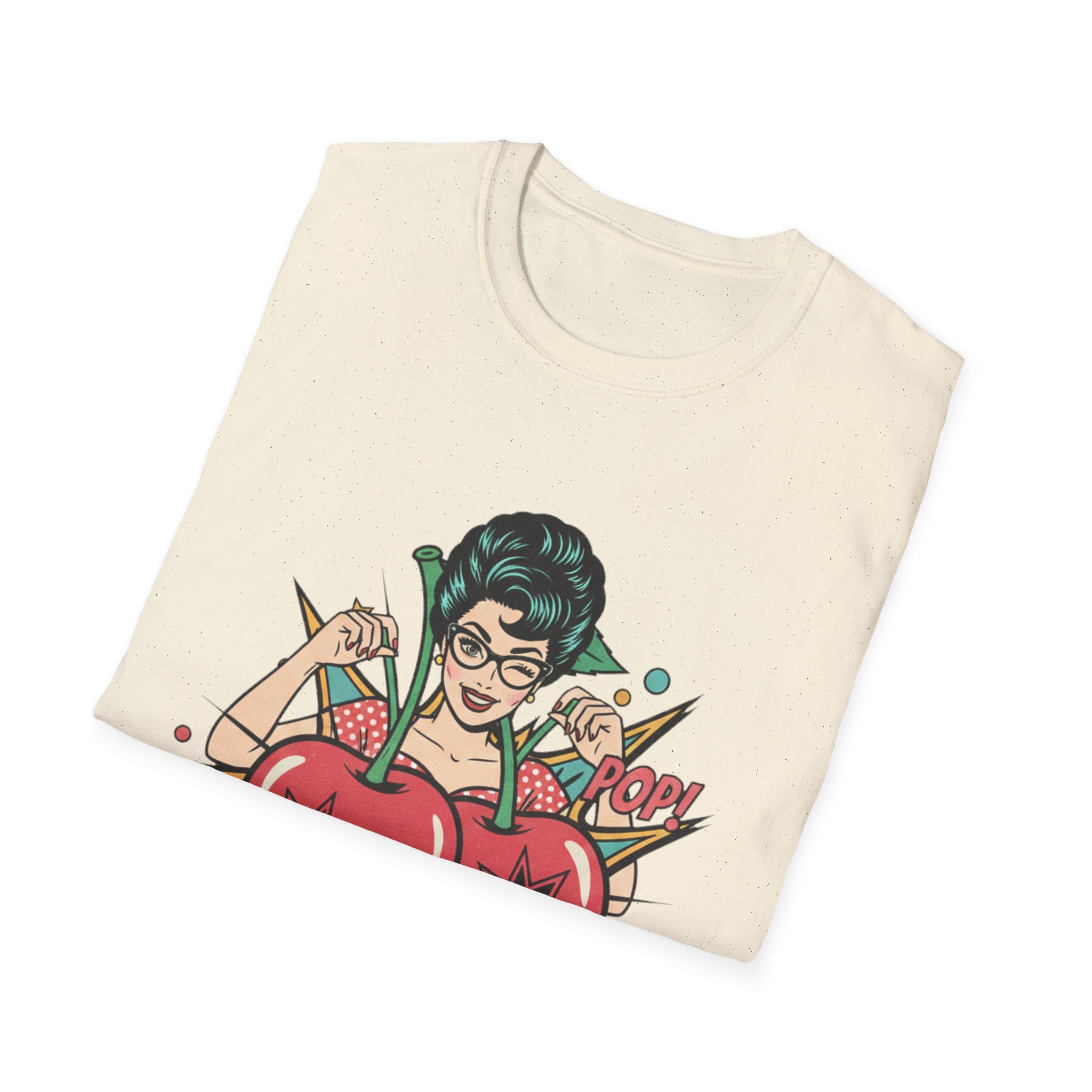 Popped It Graphic T-Shirt — Retro Pinup Cherry Pop Art Tee
