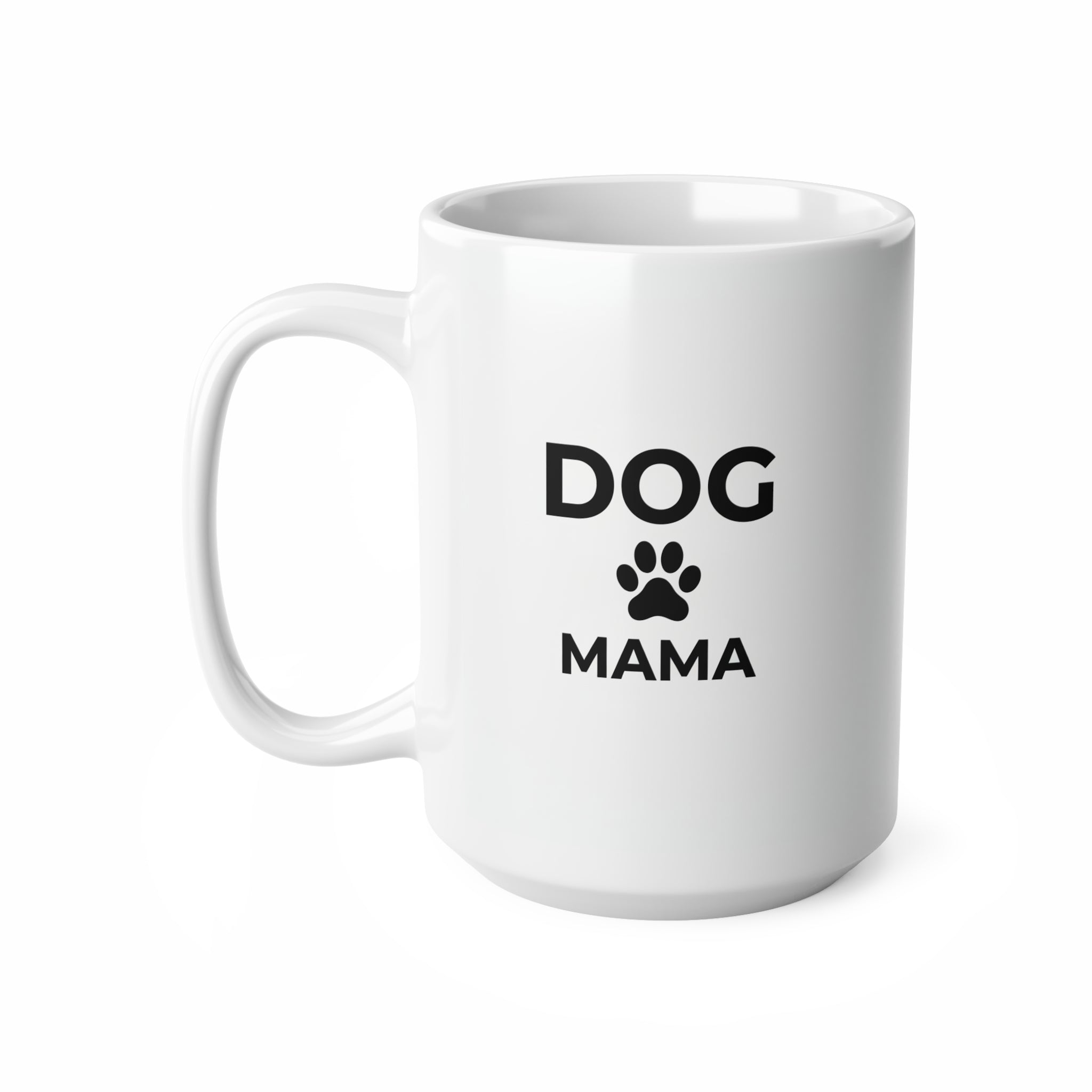 Dog Mama Ceramic Coffee Mug — 11oz & 15oz Paw Print Gift
