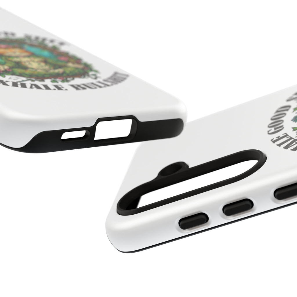 Phone Case - "Inhale Good Shit, Exhale Bullshit" Zen Cat Protective Case