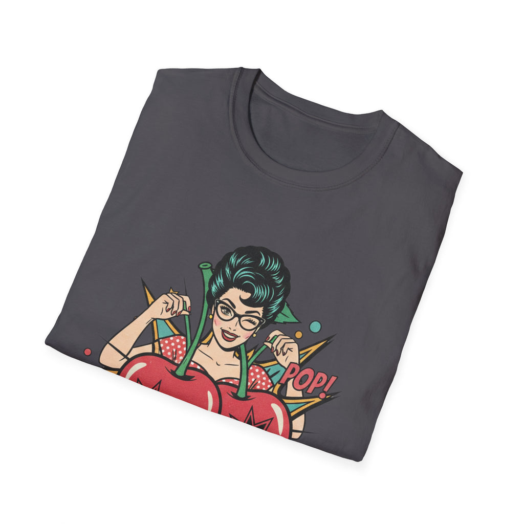 Popped It Graphic T-Shirt — Retro Pinup Cherry Pop Art Tee