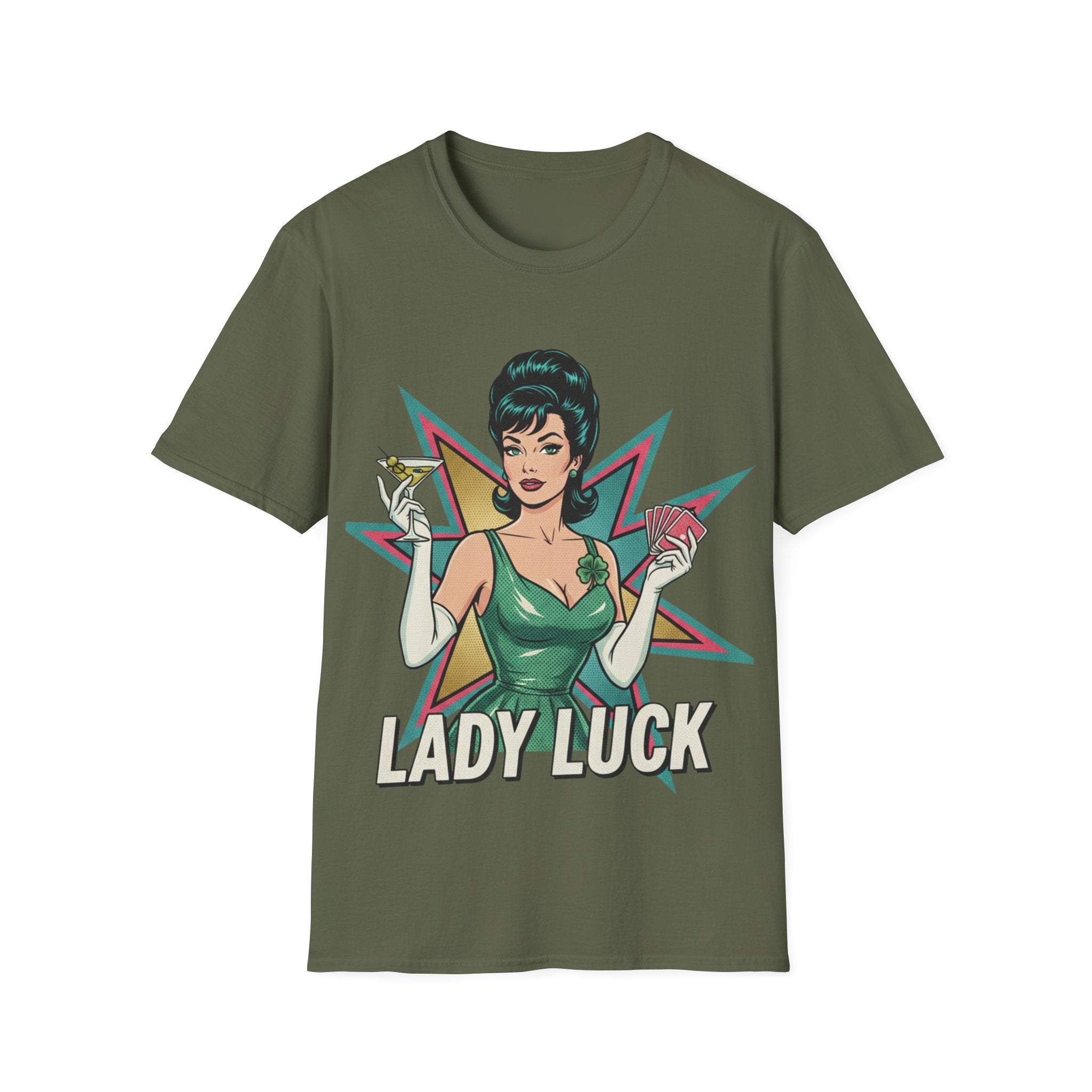 Lady Luck Vintage Pinup T-Shirt