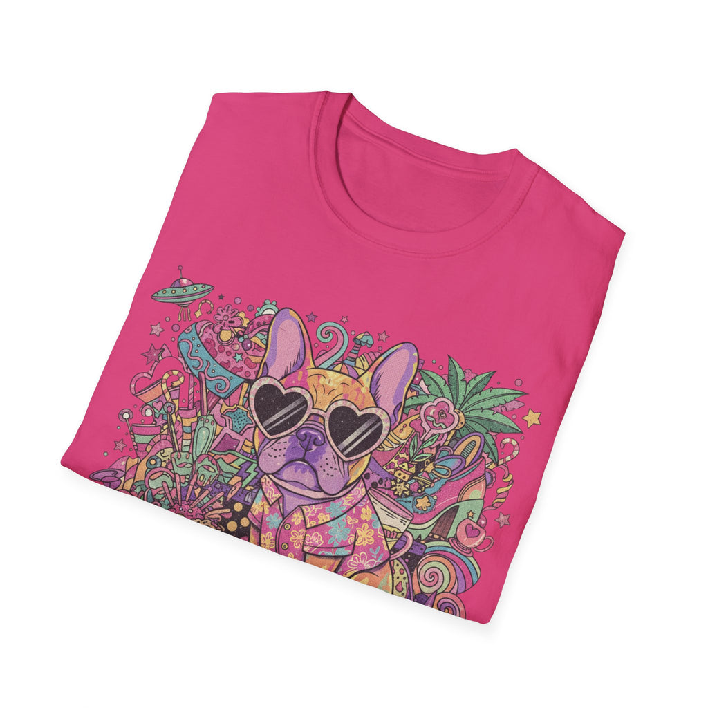 Chill As Fuck French Bulldog T-Shirt — Retro Psychedelic Pet Graphic Tee