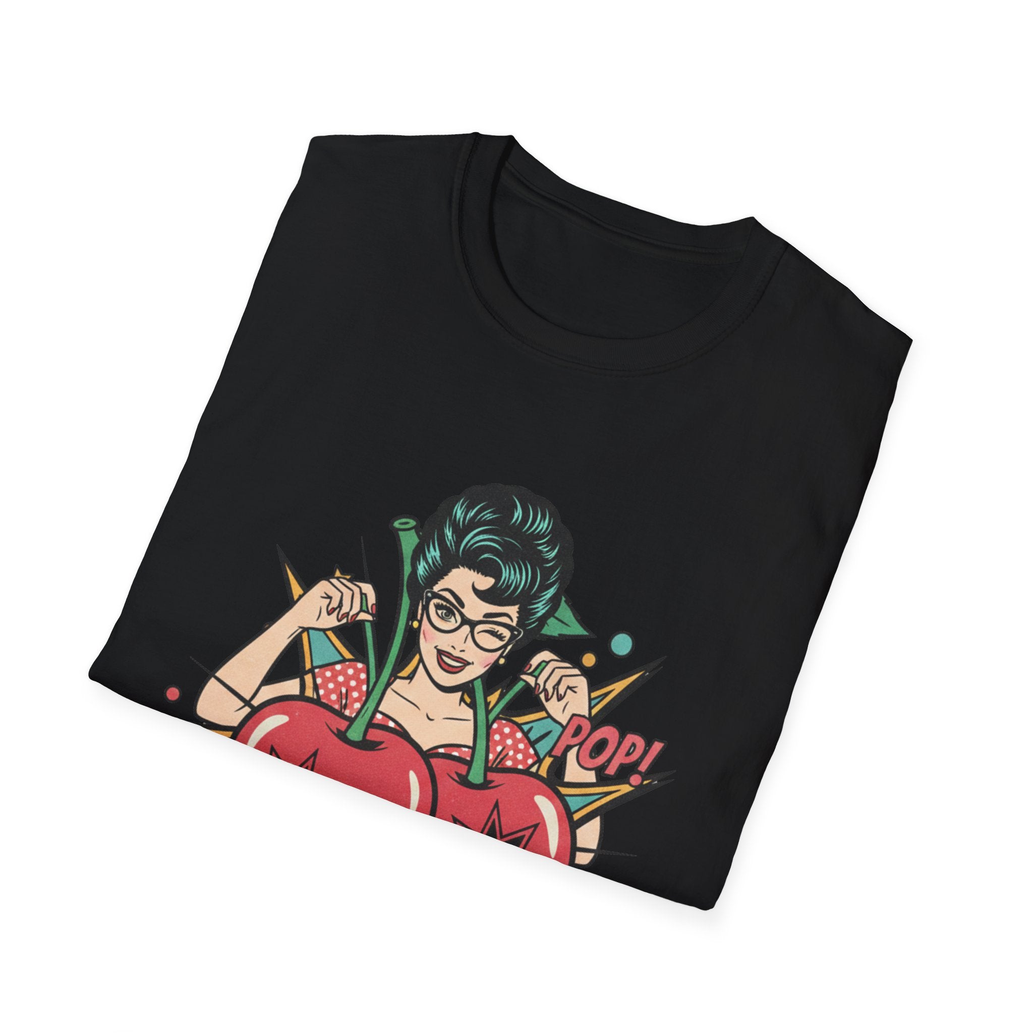 Popped It Graphic T-Shirt — Retro Pinup Cherry Pop Art Tee