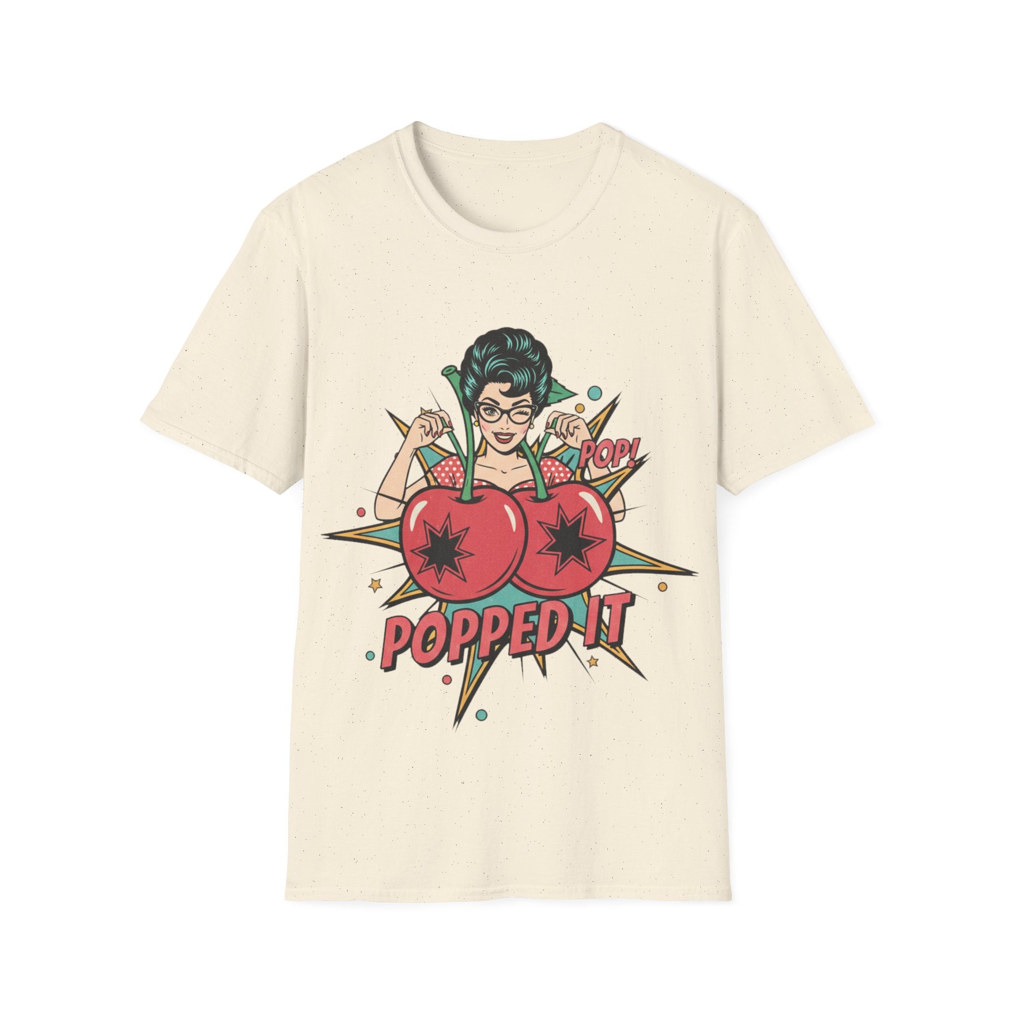 Popped It Graphic T-Shirt — Retro Pinup Cherry Pop Art Tee