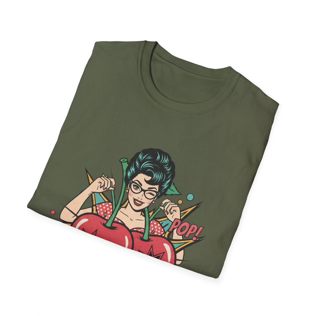Popped It Graphic T-Shirt — Retro Pinup Cherry Pop Art Tee