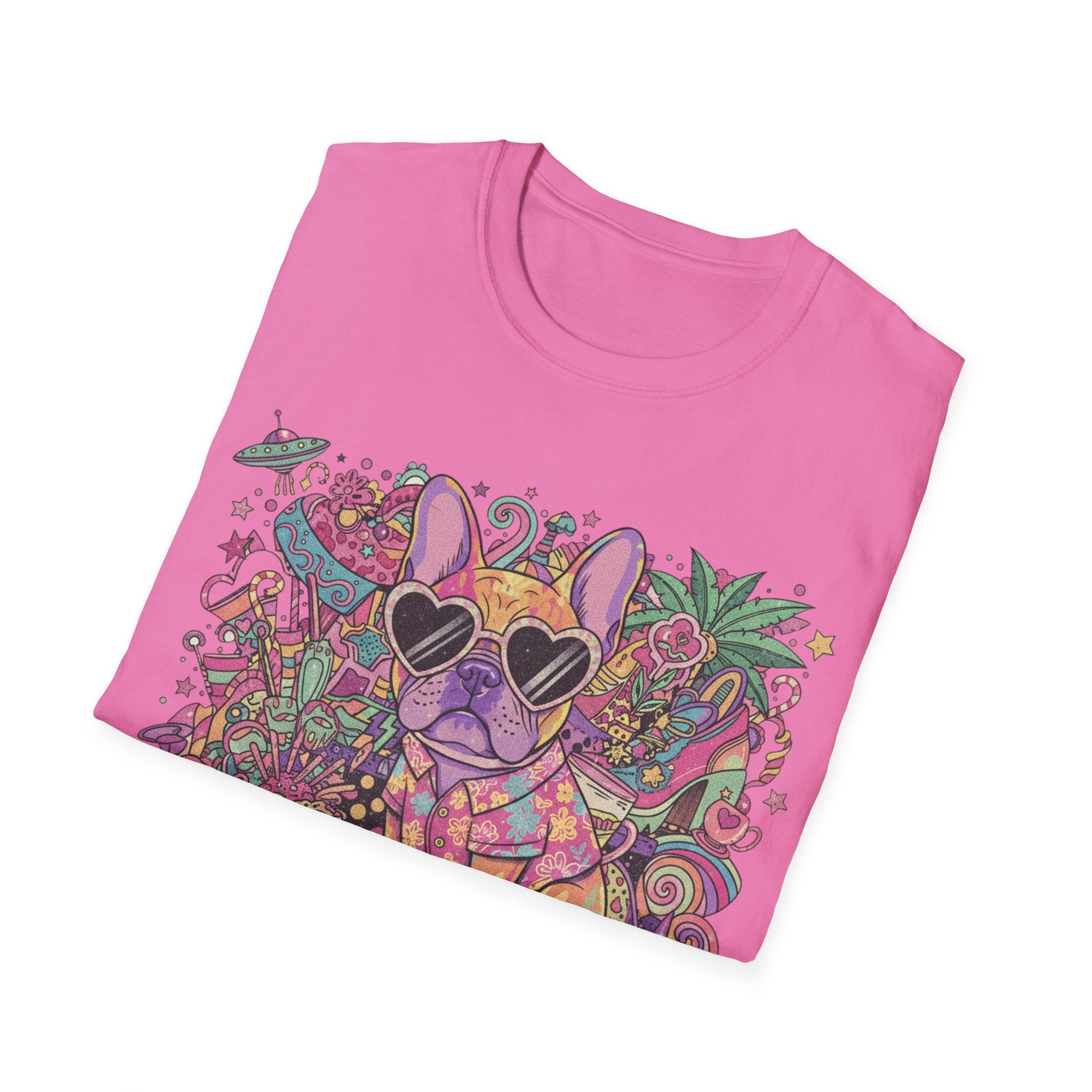Chill As Fuck French Bulldog T-Shirt — Retro Psychedelic Pet Graphic Tee