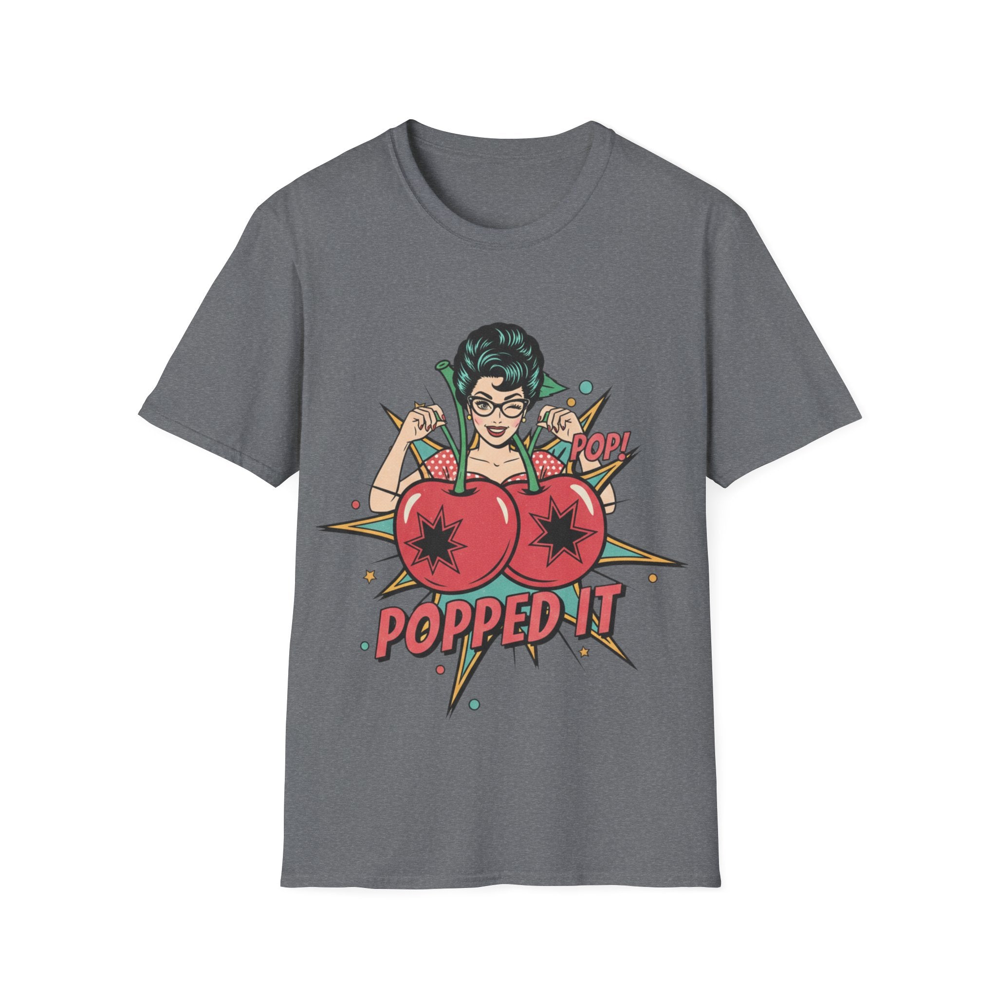 Popped It Graphic T-Shirt — Retro Pinup Cherry Pop Art Tee