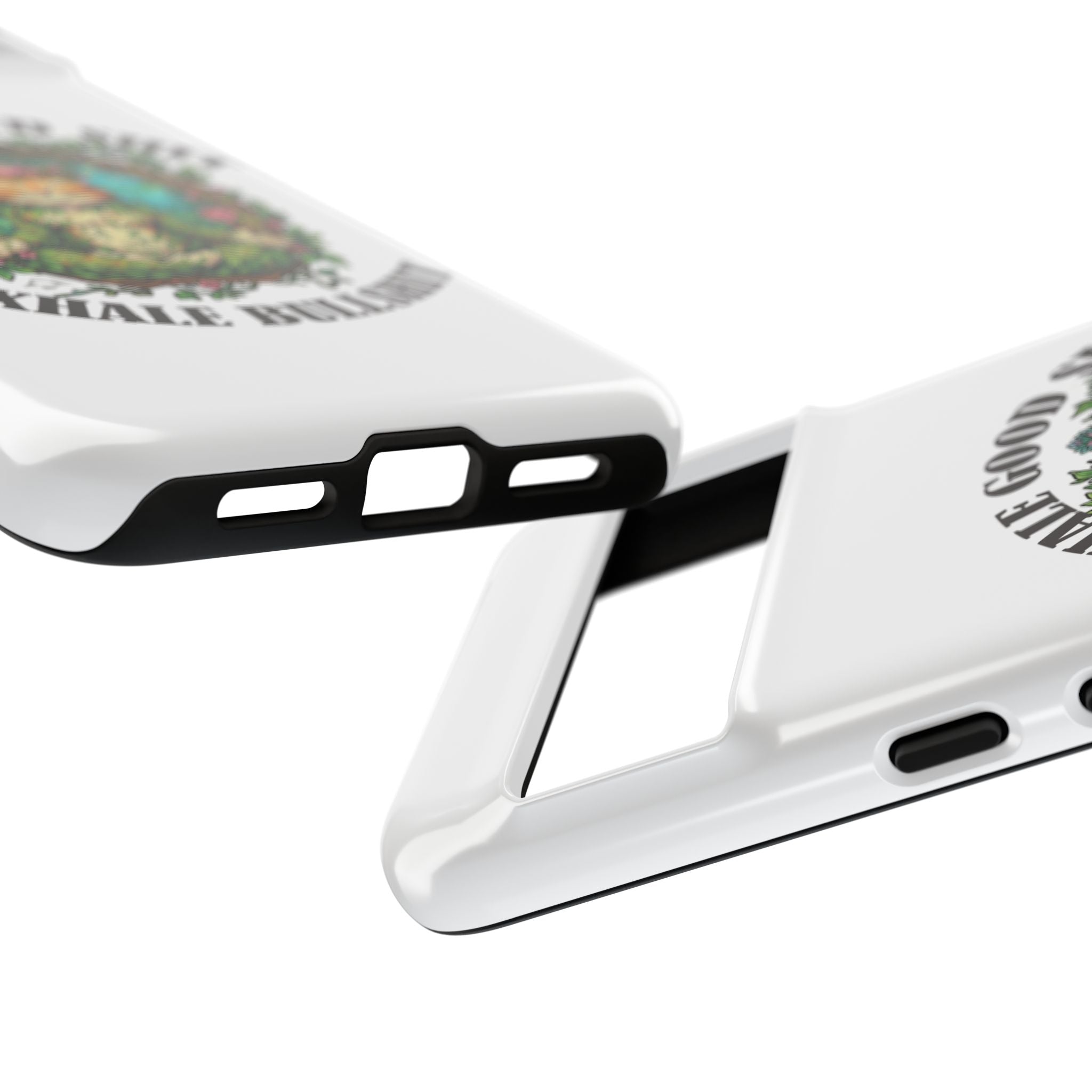Phone Case - "Inhale Good Shit, Exhale Bullshit" Zen Cat Protective Case