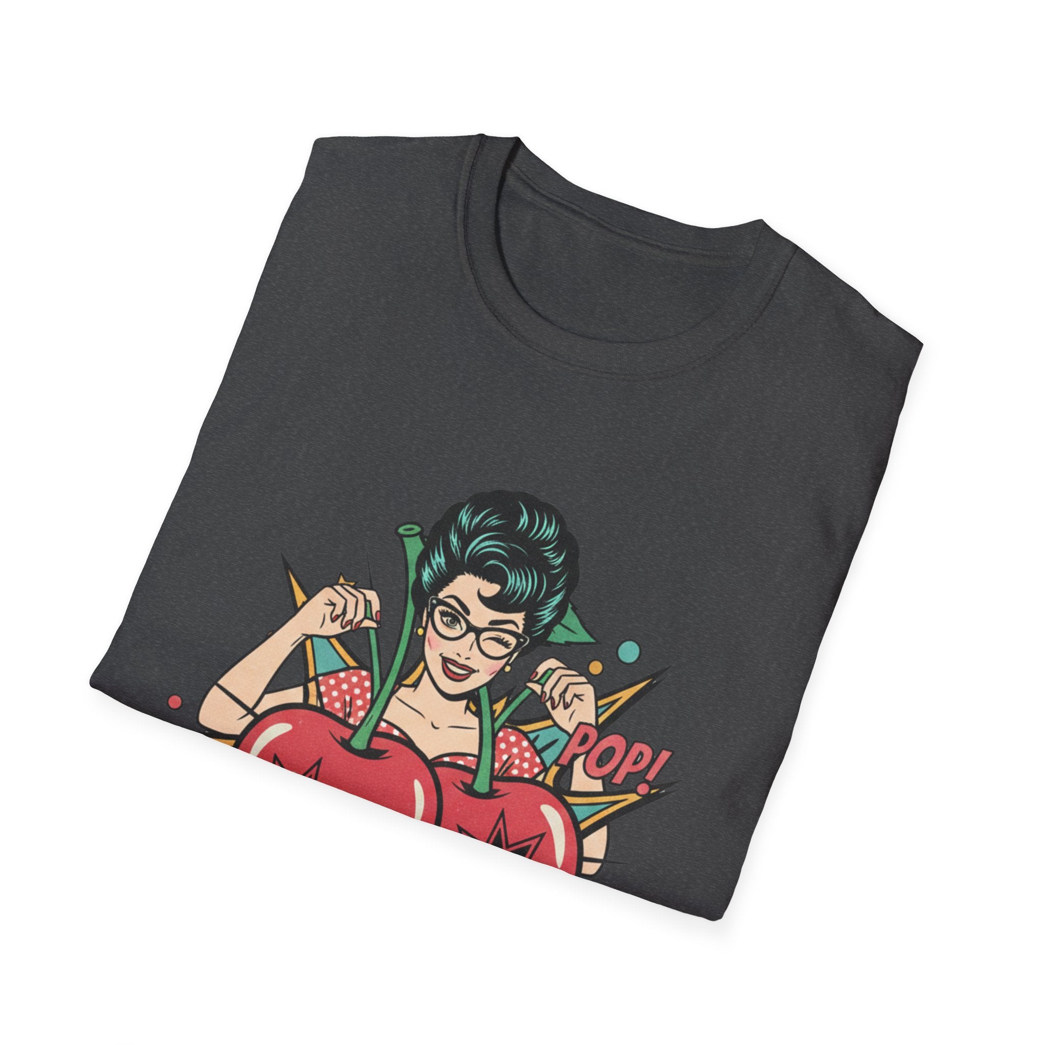Popped It Graphic T-Shirt — Retro Pinup Cherry Pop Art Tee