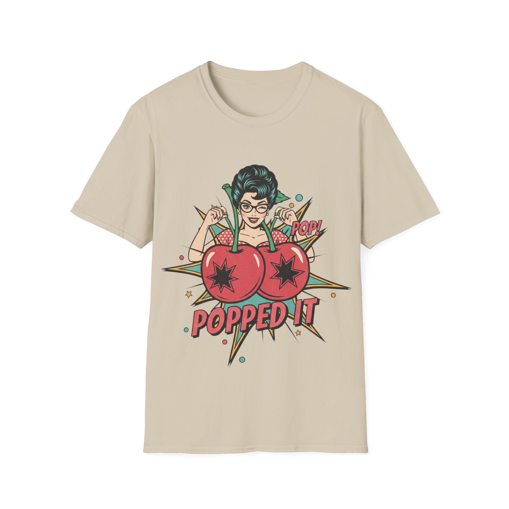 Popped It Graphic T-Shirt — Retro Pinup Cherry Pop Art Tee