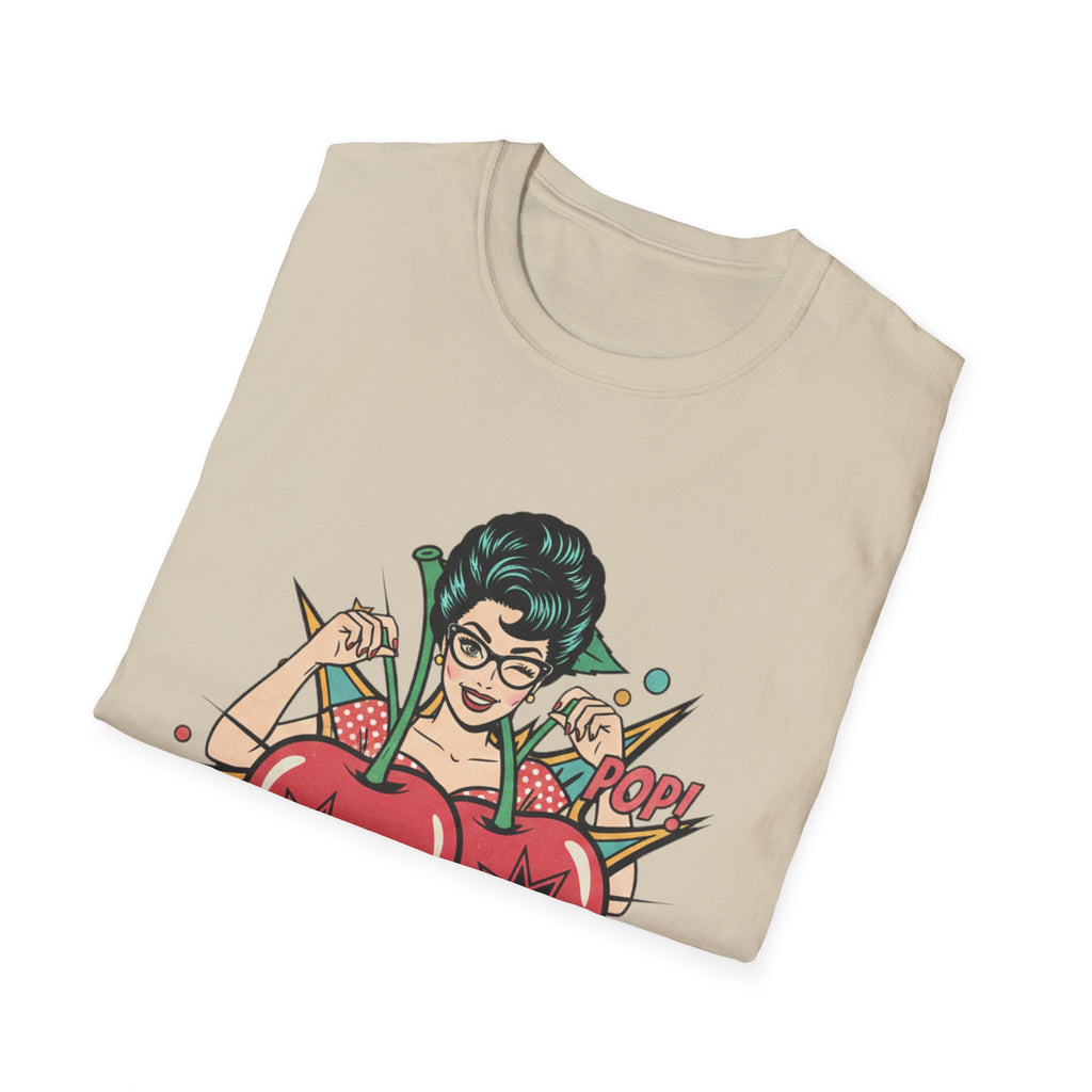 Popped It Graphic T-Shirt — Retro Pinup Cherry Pop Art Tee