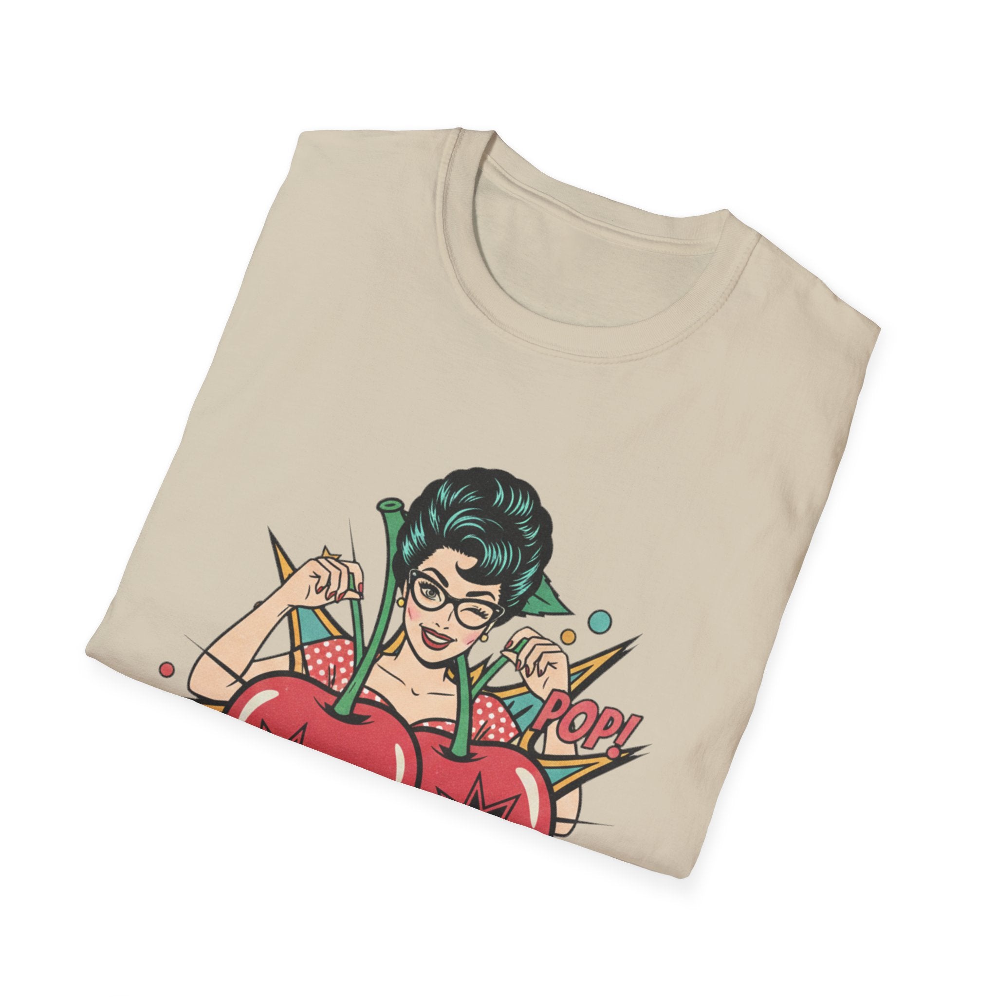 Popped It Graphic T-Shirt — Retro Pinup Cherry Pop Art Tee