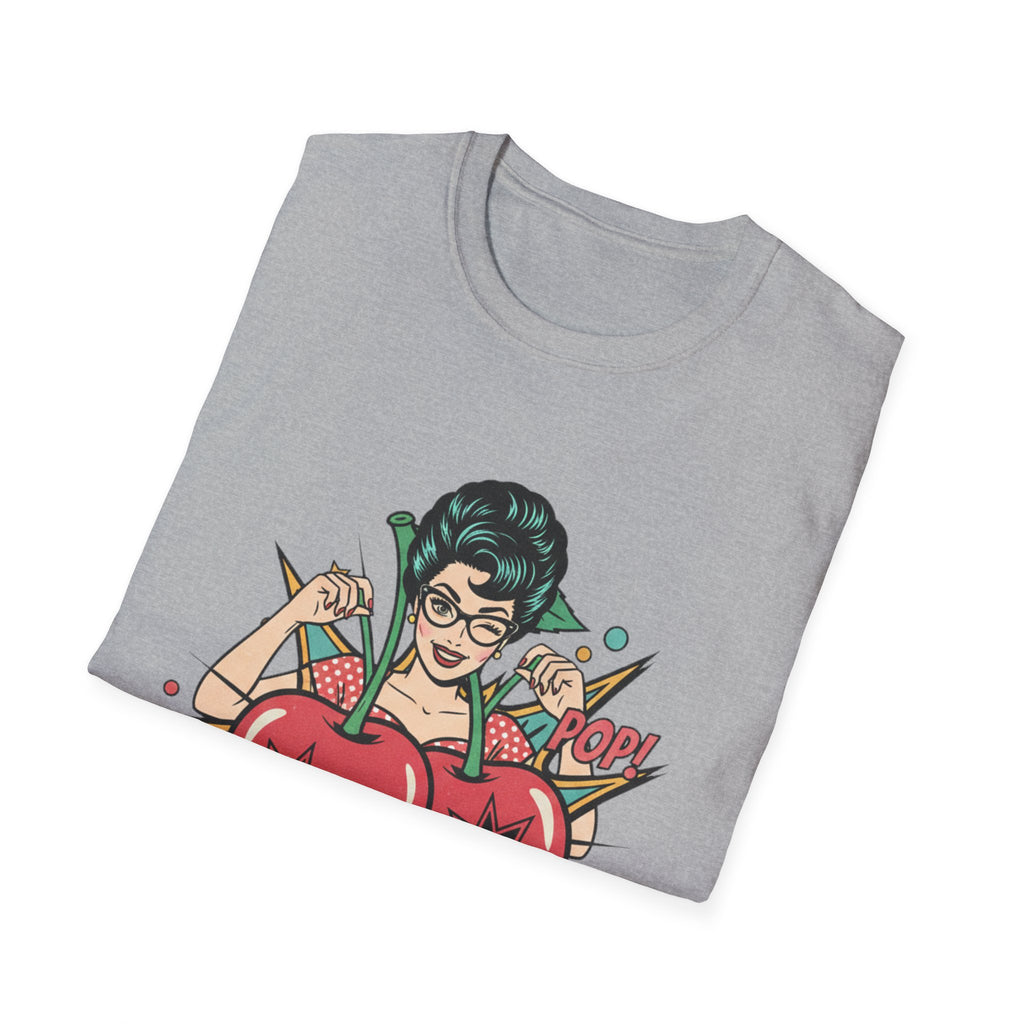 Popped It Graphic T-Shirt — Retro Pinup Cherry Pop Art Tee