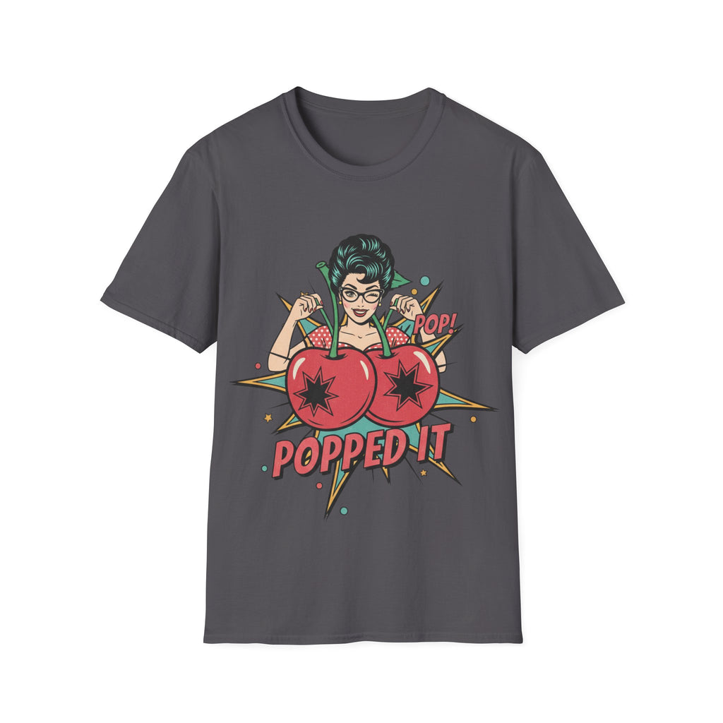 Popped It Graphic T-Shirt — Retro Pinup Cherry Pop Art Tee