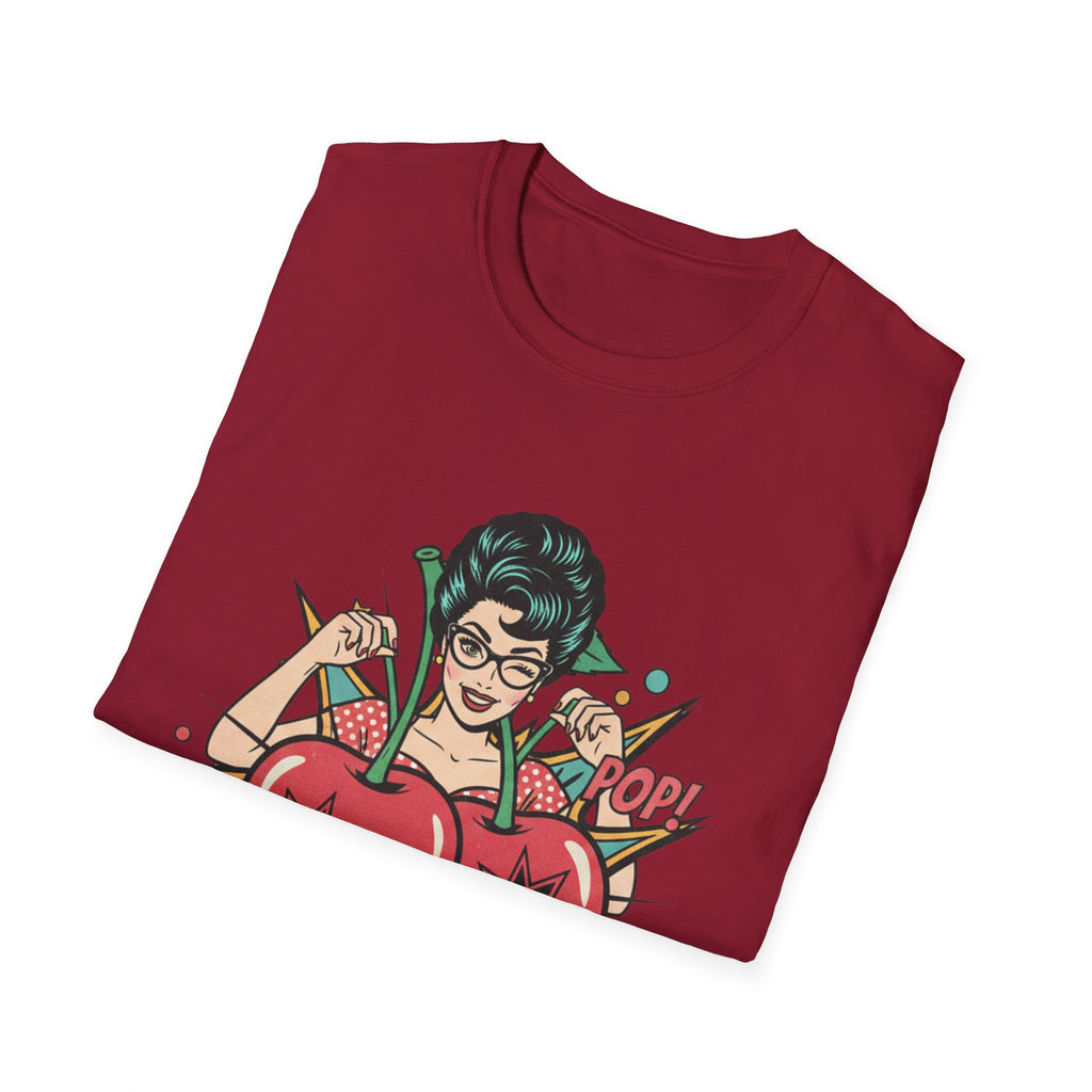 Popped It Graphic T-Shirt — Retro Pinup Cherry Pop Art Tee