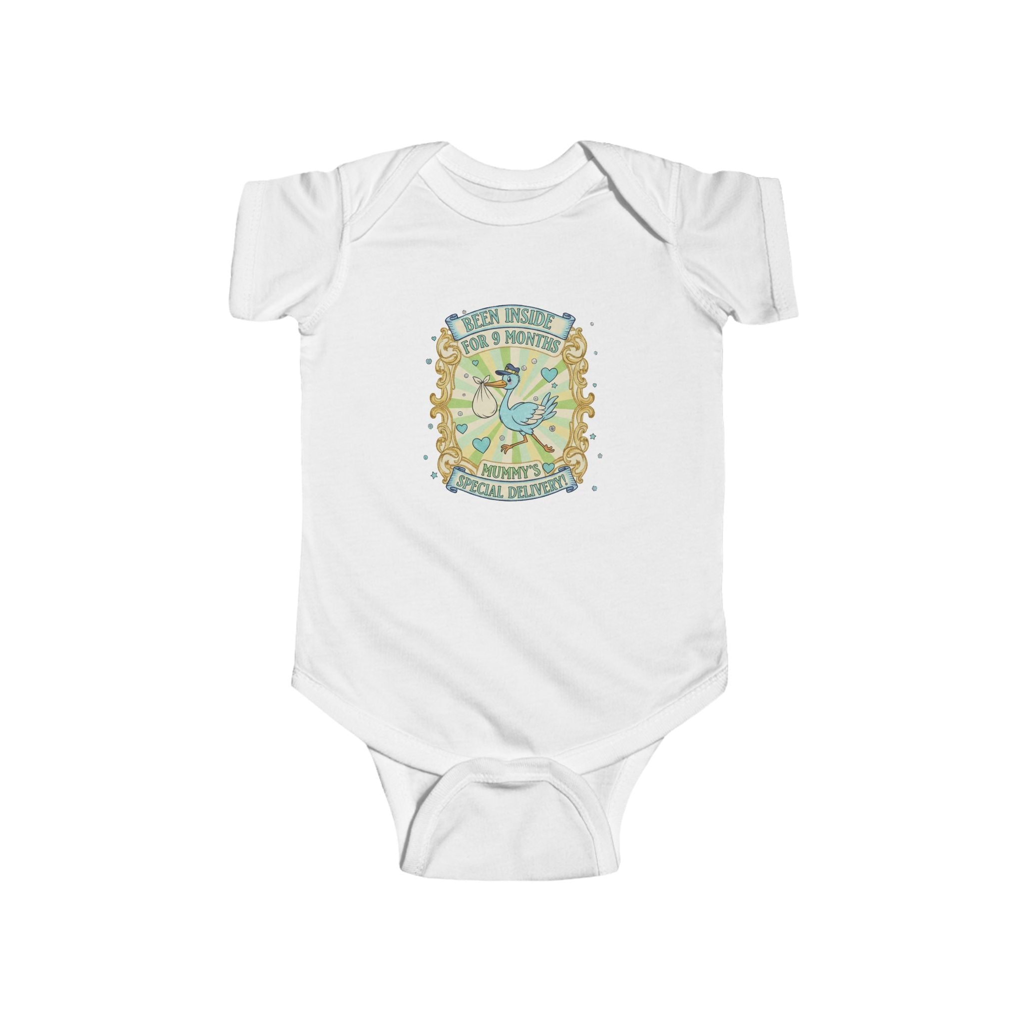 Infant Bodysuit "Been Inside for 9 Months" Boy