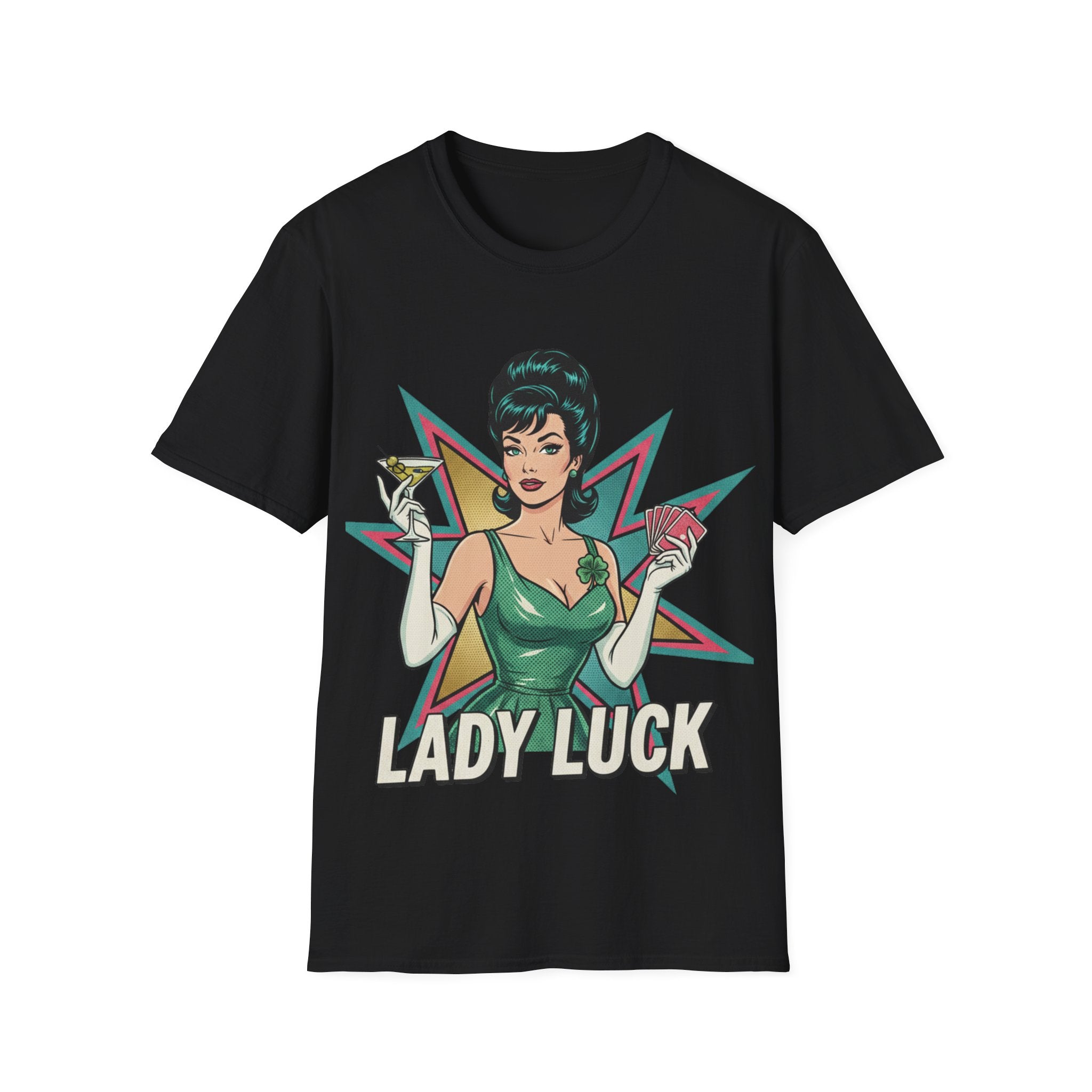 Lady Luck Vintage Pinup T-Shirt