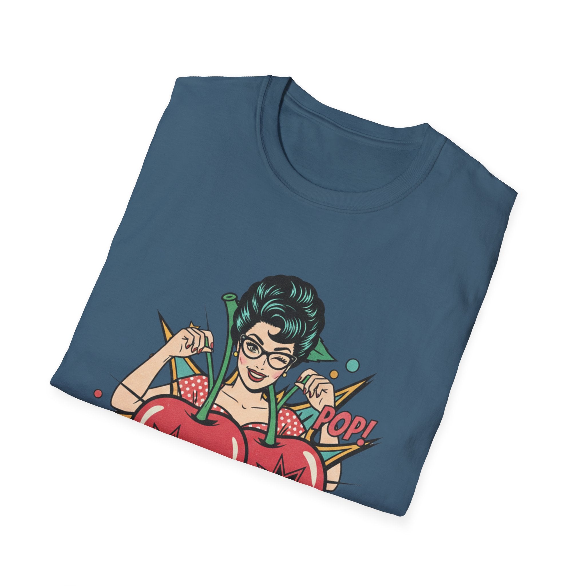 Popped It Graphic T-Shirt — Retro Pinup Cherry Pop Art Tee
