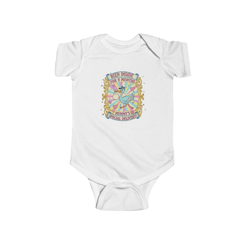 Infant Bodysuit "Been Inside for 9 Months" Girl