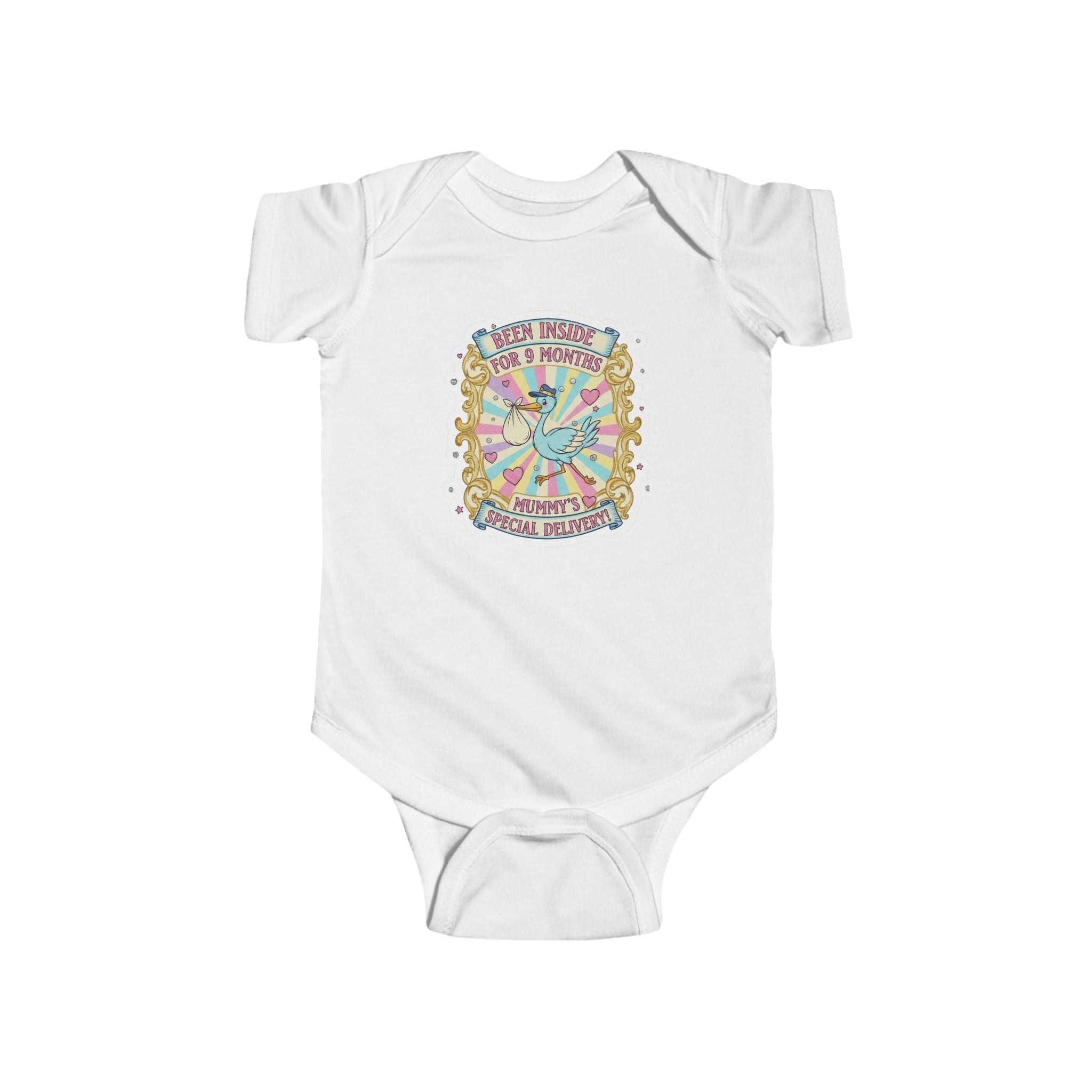 Infant Bodysuit "Been Inside for 9 Months" Girl
