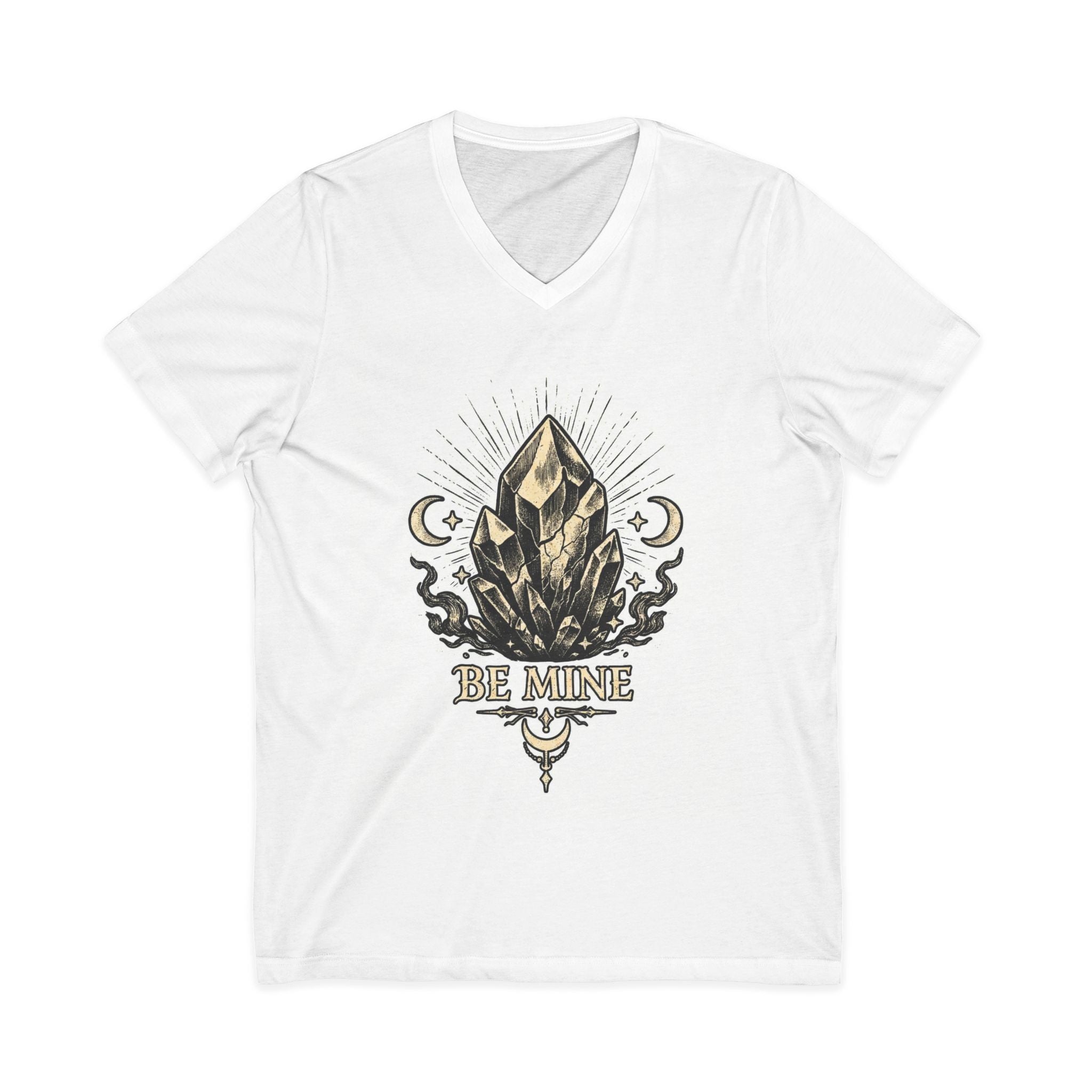 Be Mine Crystal Tee — Gothic Moonstone V-Neck Shirt