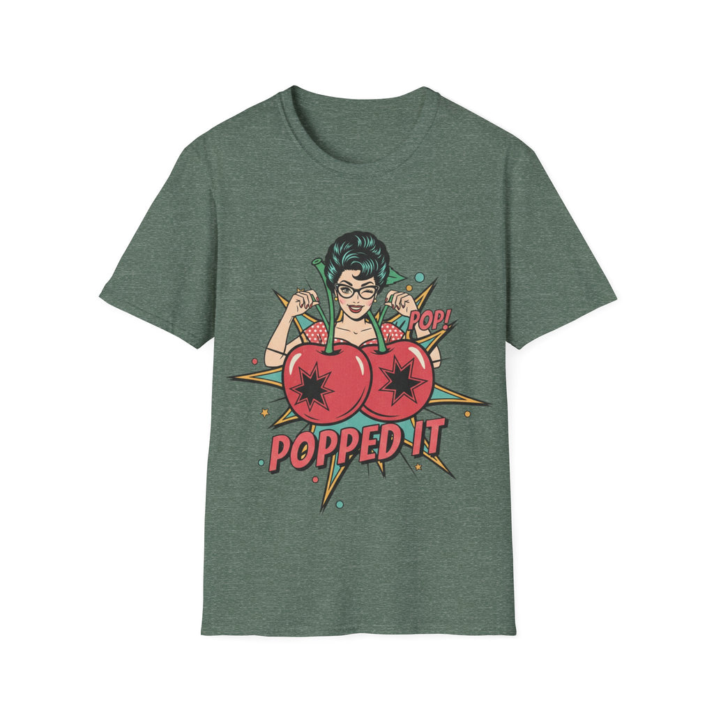 Popped It Graphic T-Shirt — Retro Pinup Cherry Pop Art Tee