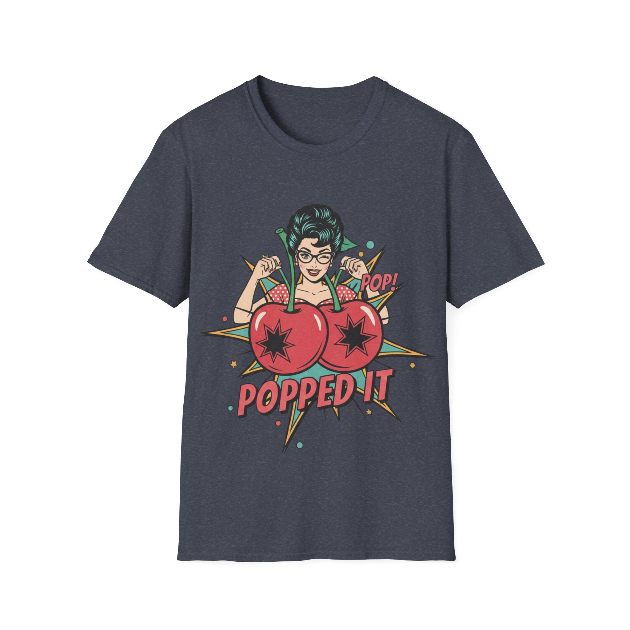 Popped It Graphic T-Shirt — Retro Pinup Cherry Pop Art Tee