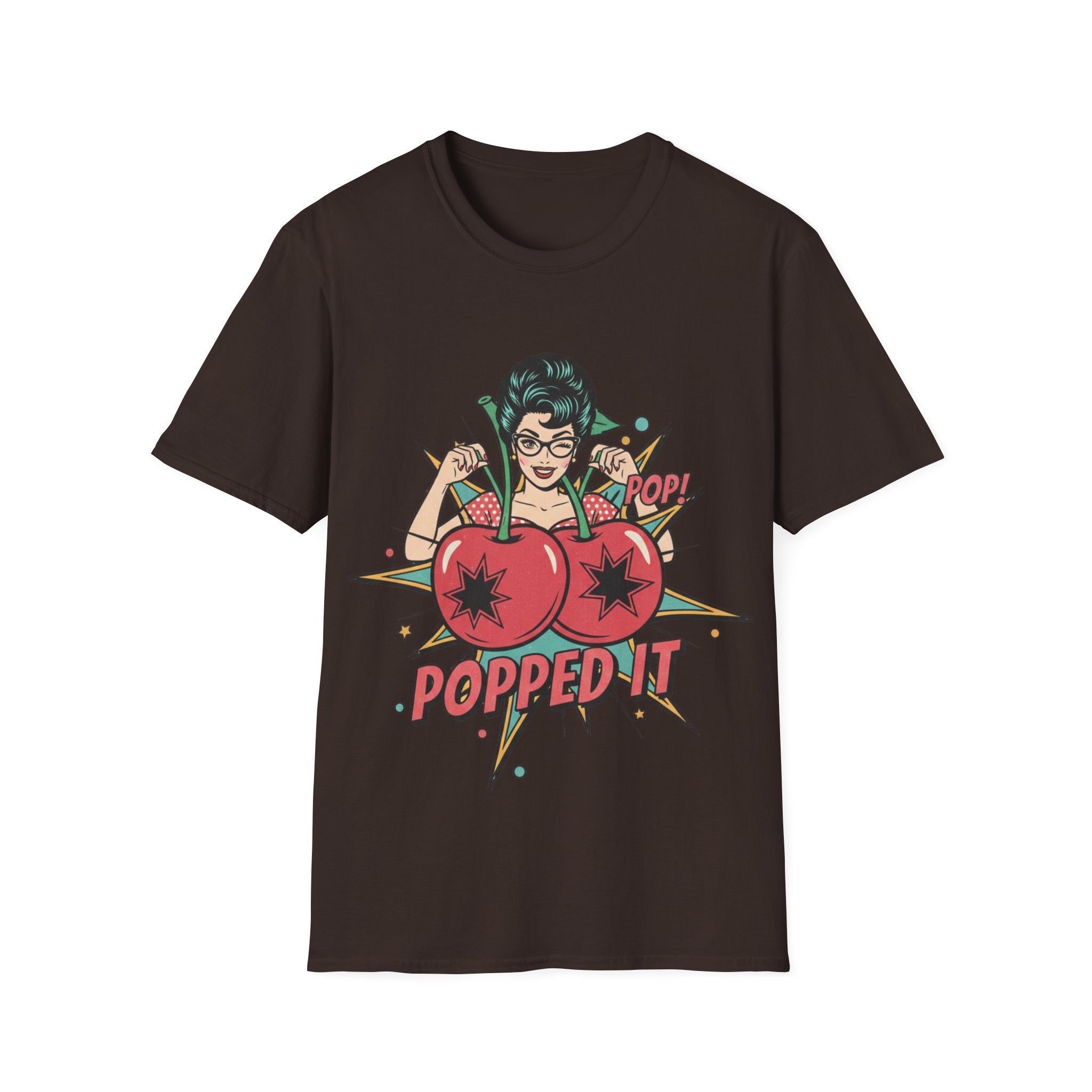 Popped It Graphic T-Shirt — Retro Pinup Cherry Pop Art Tee