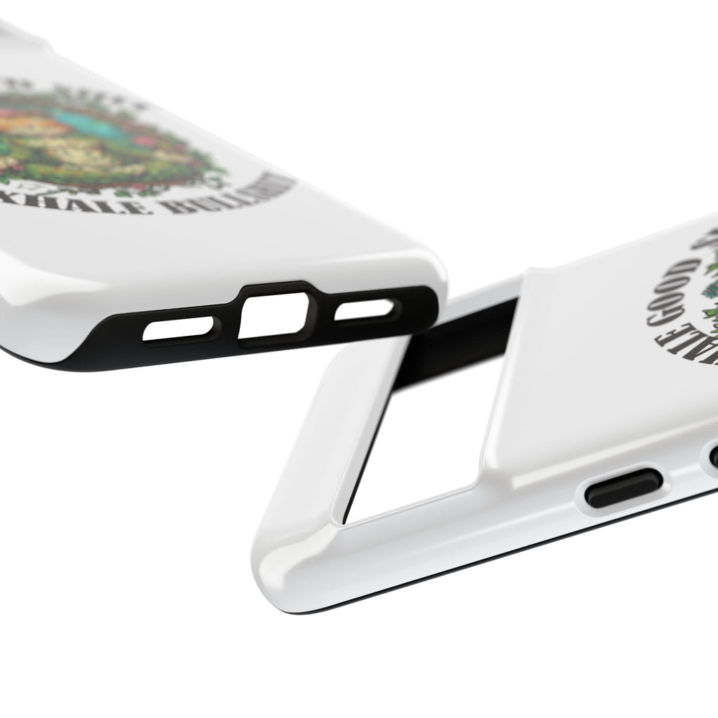 Phone Case - "Inhale Good Shit, Exhale Bullshit" Zen Cat Protective Case