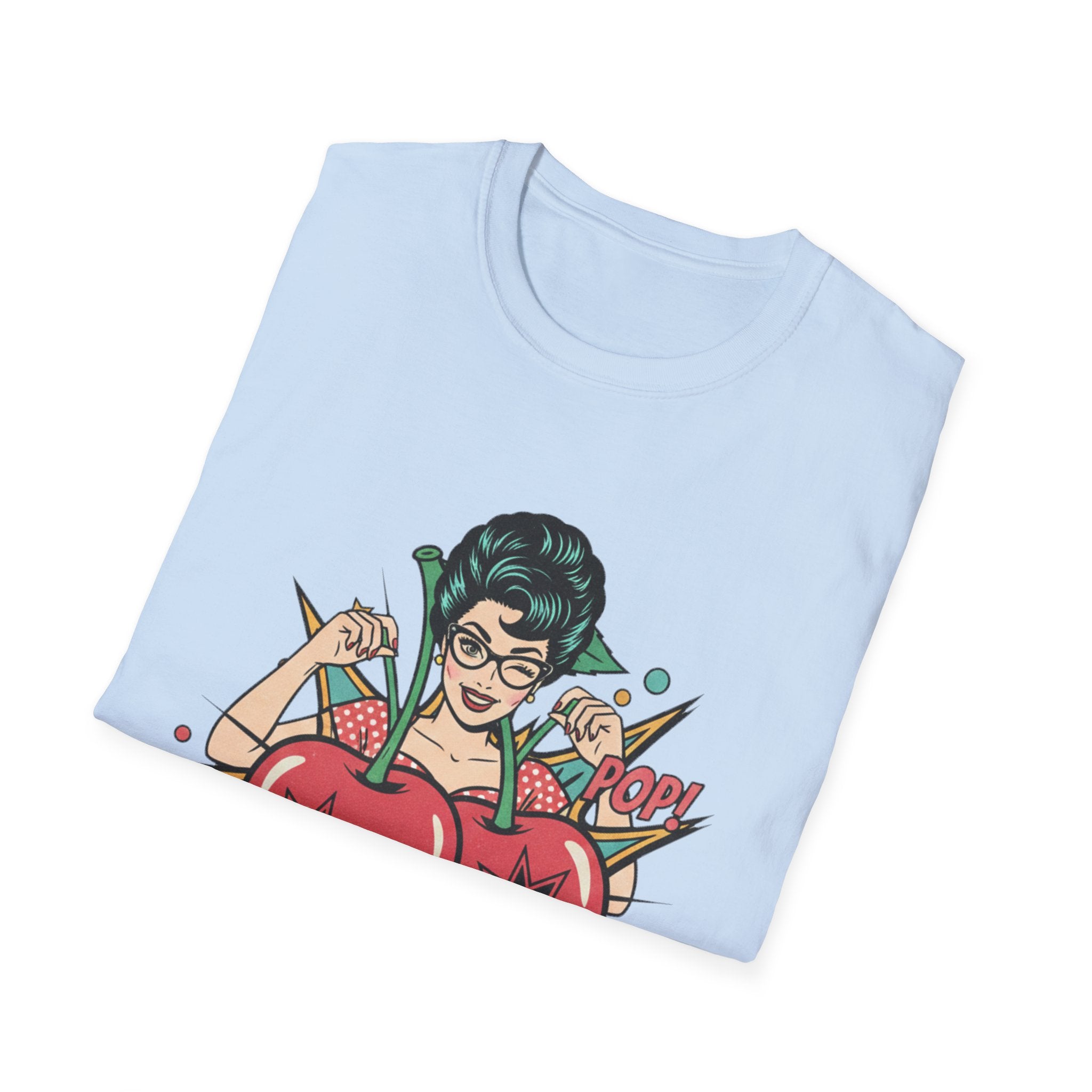 Popped It Graphic T-Shirt — Retro Pinup Cherry Pop Art Tee