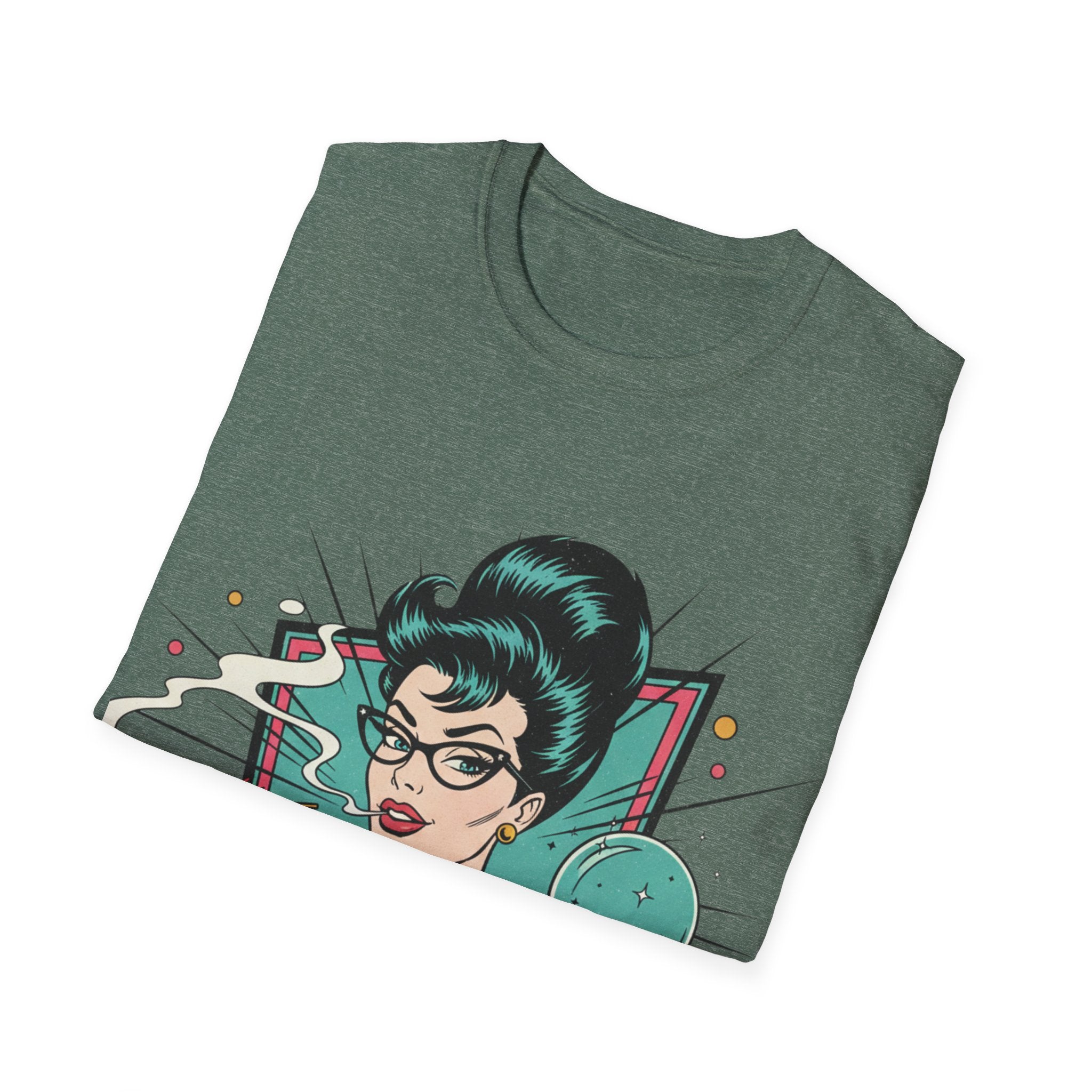 Spiritual Witch Retro T‑Shirt — “90% Spiritual 10% Bitch” Crystal Ball Tee