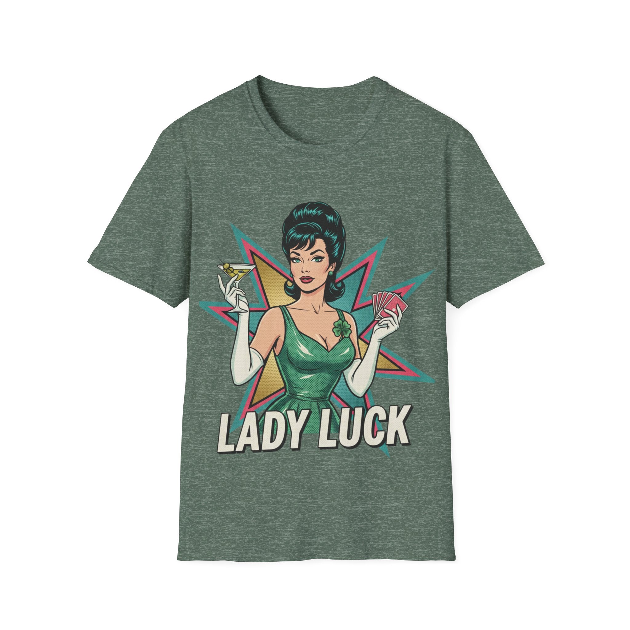 Lady Luck Vintage Pinup T-Shirt