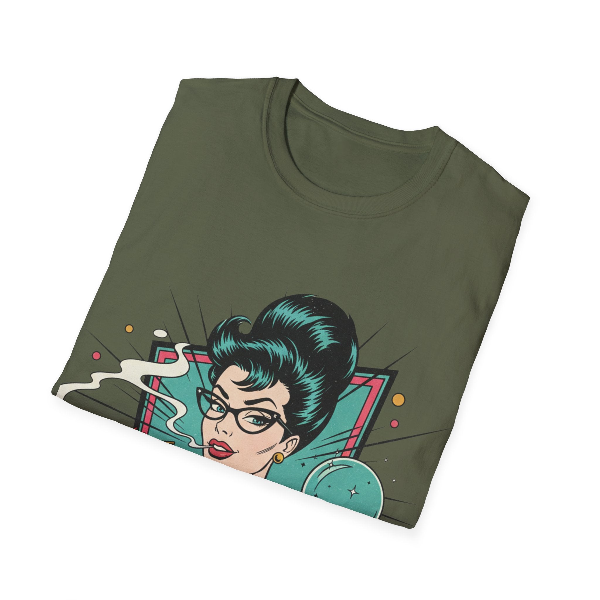 Spiritual Witch Retro T‑Shirt — “90% Spiritual 10% Bitch” Crystal Ball Tee