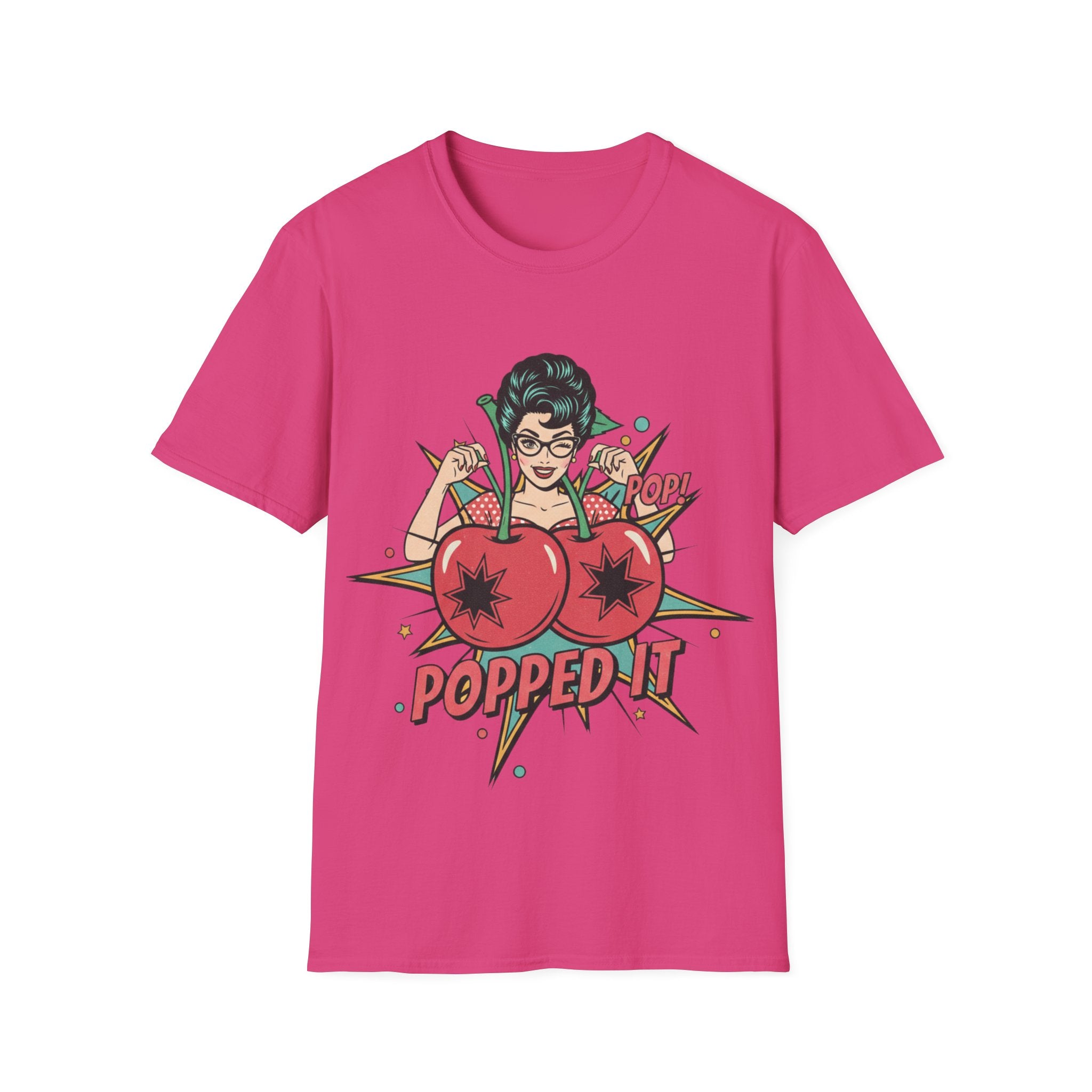Popped It Graphic T-Shirt — Retro Pinup Cherry Pop Art Tee