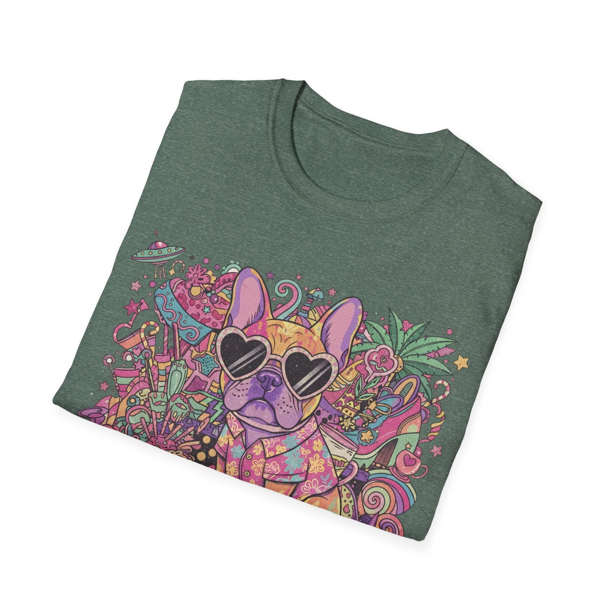 Chill As Fuck French Bulldog T-Shirt — Retro Psychedelic Pet Graphic Tee