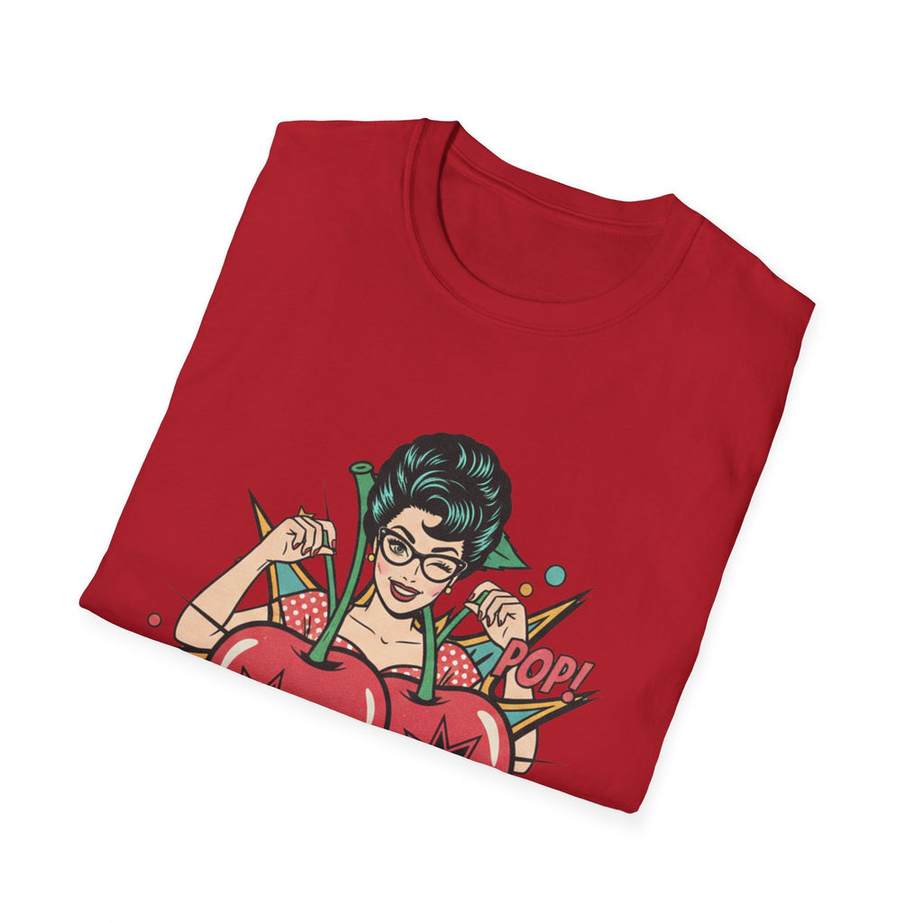 Popped It Graphic T-Shirt — Retro Pinup Cherry Pop Art Tee