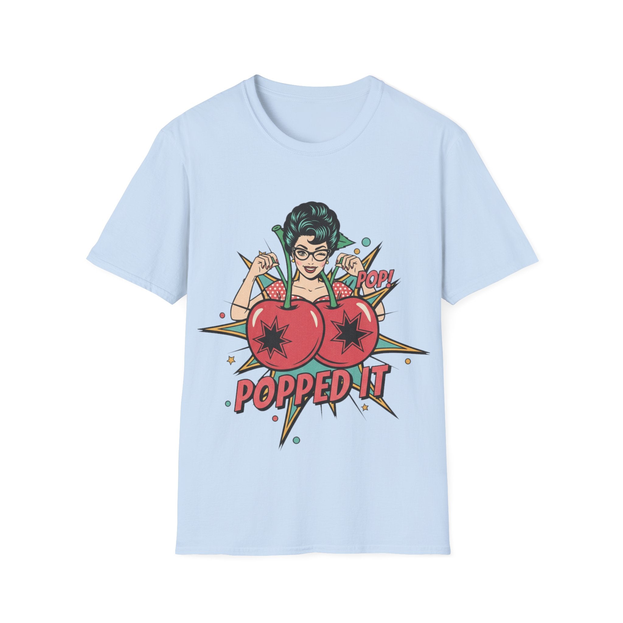 Popped It Graphic T-Shirt — Retro Pinup Cherry Pop Art Tee