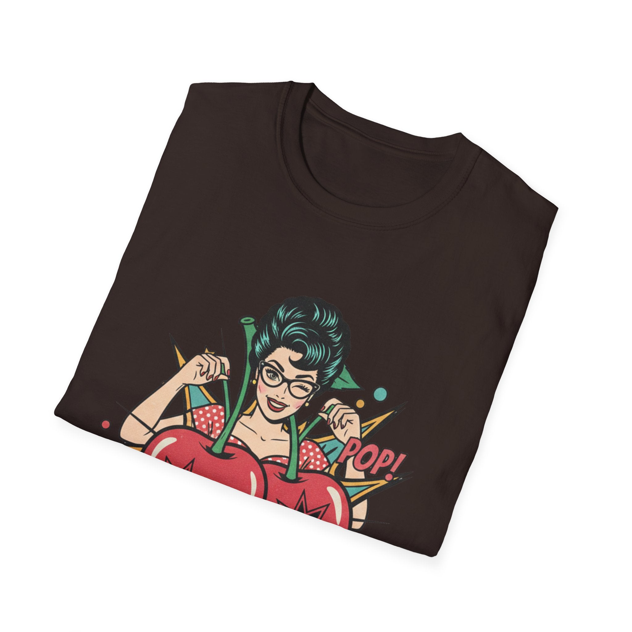 Popped It Graphic T-Shirt — Retro Pinup Cherry Pop Art Tee