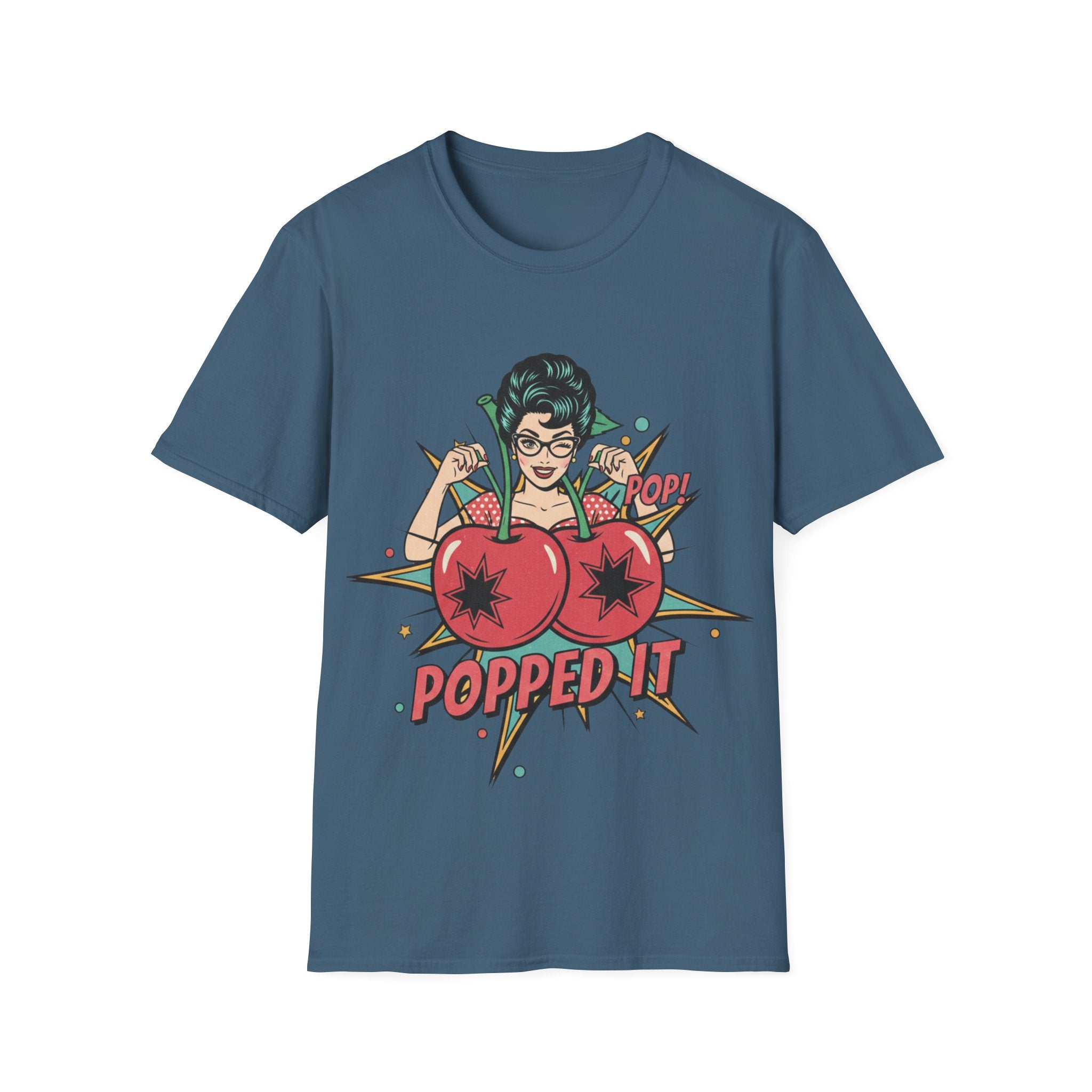 Popped It Graphic T-Shirt — Retro Pinup Cherry Pop Art Tee