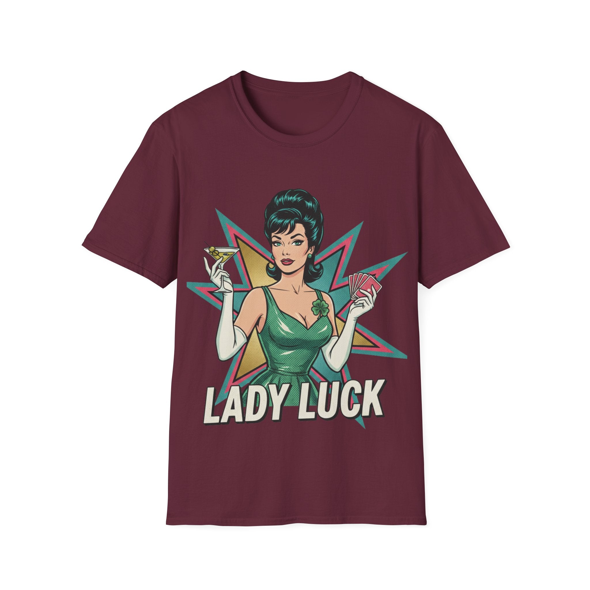 Lady Luck Vintage Pinup T-Shirt
